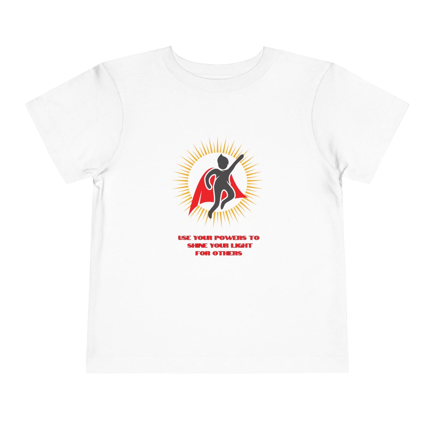 Toddler Tee - 'Use Your Powers to Pass Your Light' Superhero Graphic