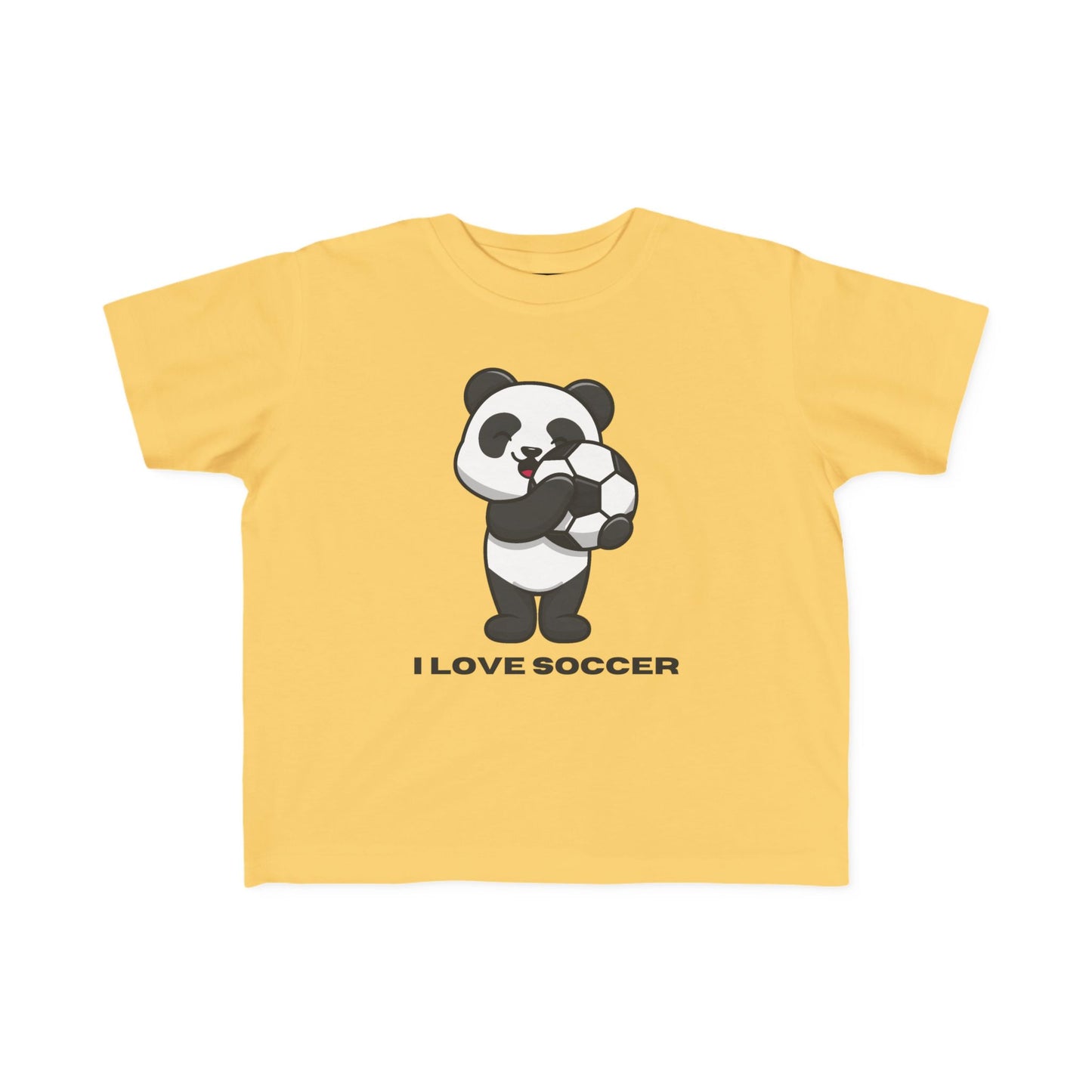 Toddler Soccer Panda T-Shirt — "I Love Soccer" Kids Tee