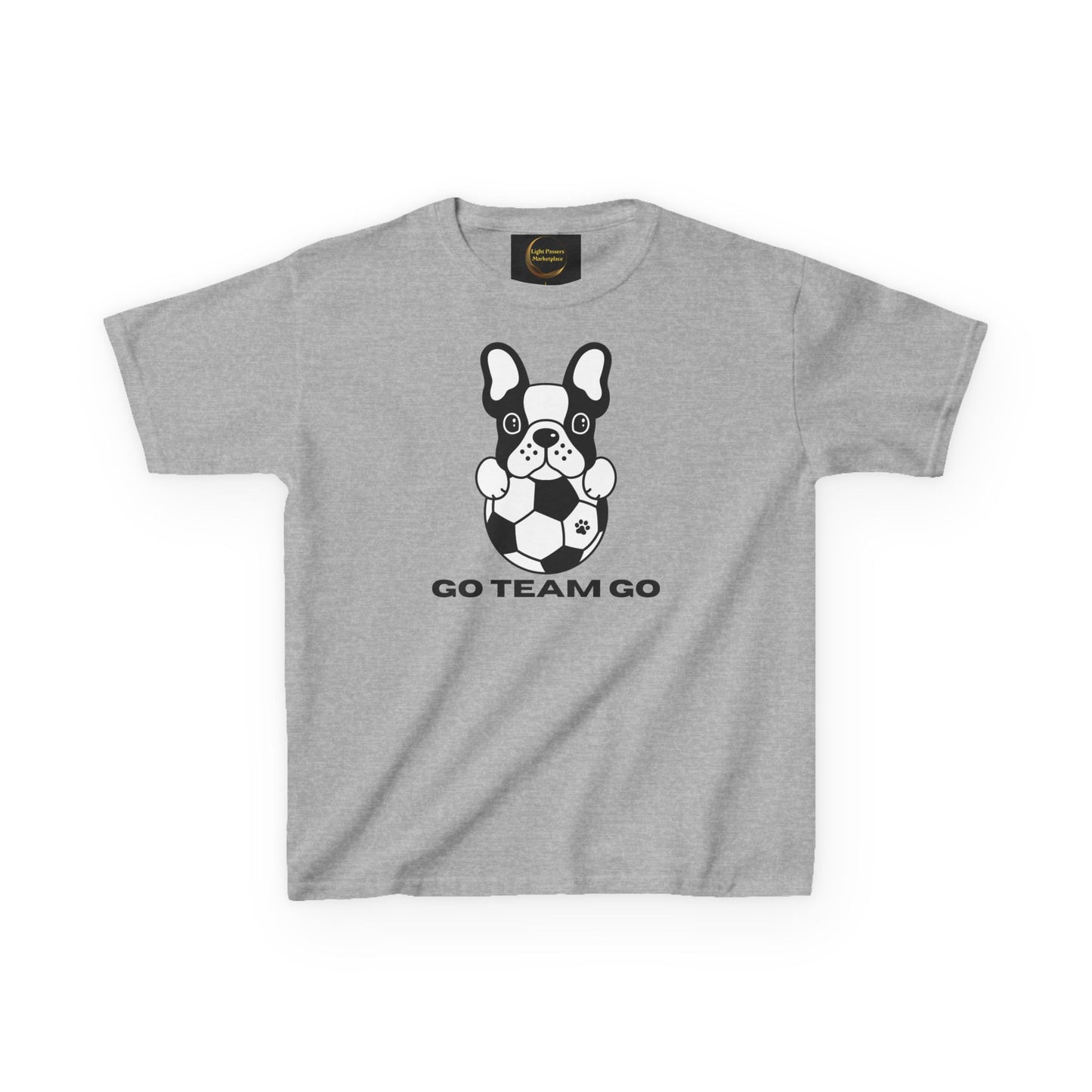 Youth T-Shirt - Soccer Dog Go Team Go Design
