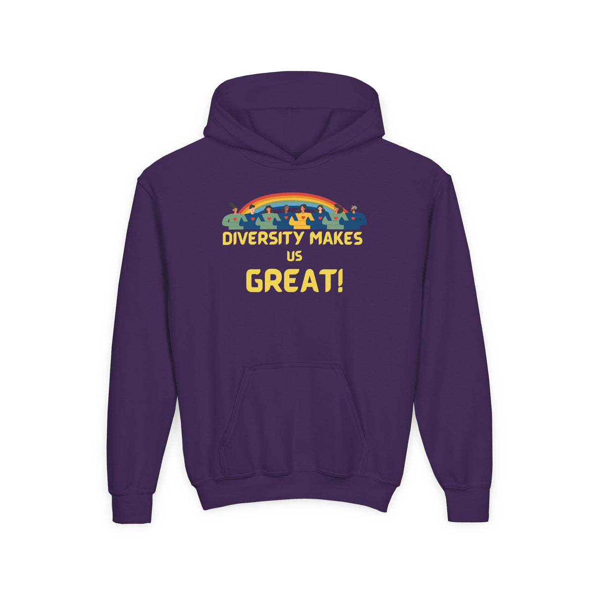 Kids Hoodie — "Diversity Makes Us Great!" Sweatshirt — Gift-Ready Youth Hoodie