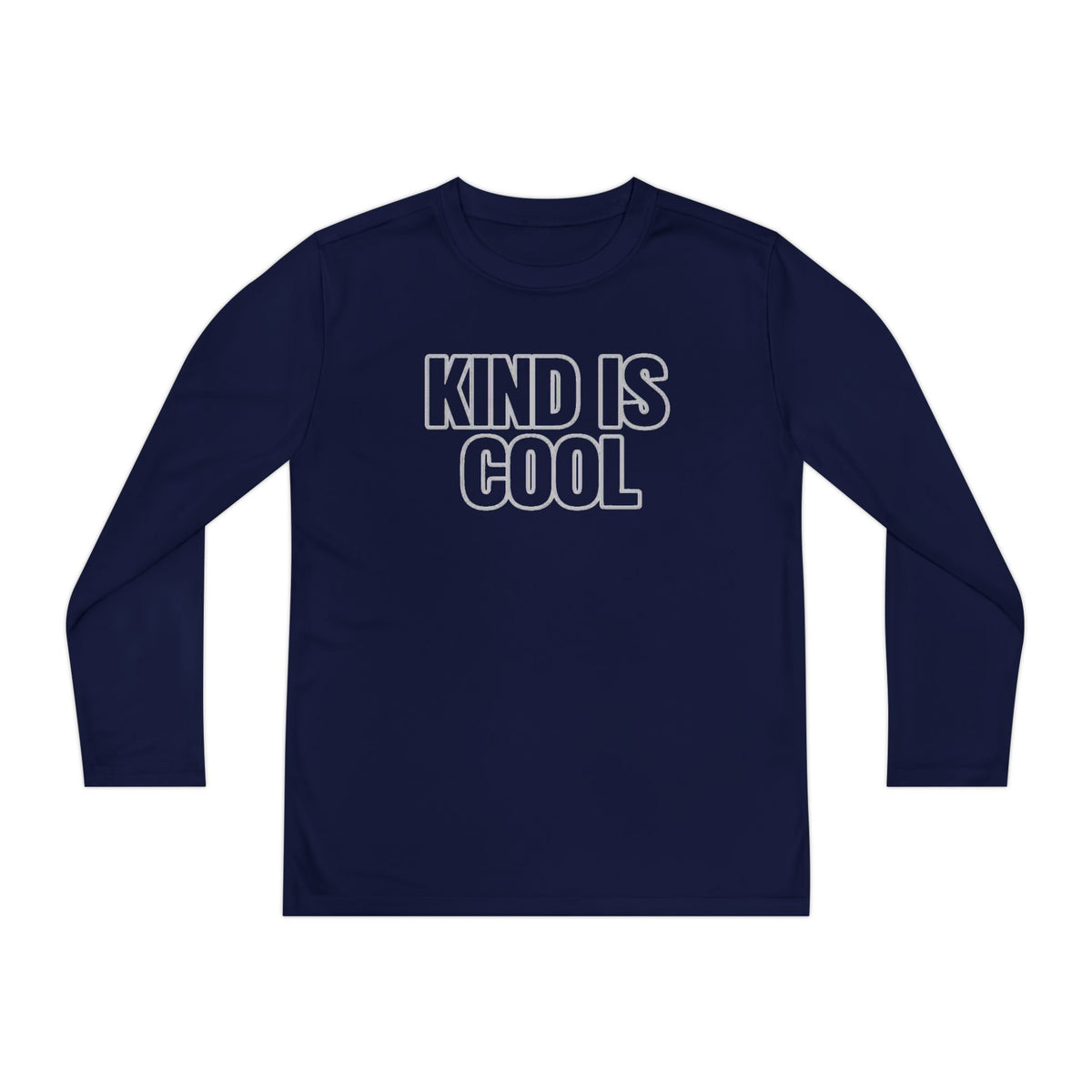 Youth Long Sleeve Tee — "Kind Is Cool" Positive Message Shirt