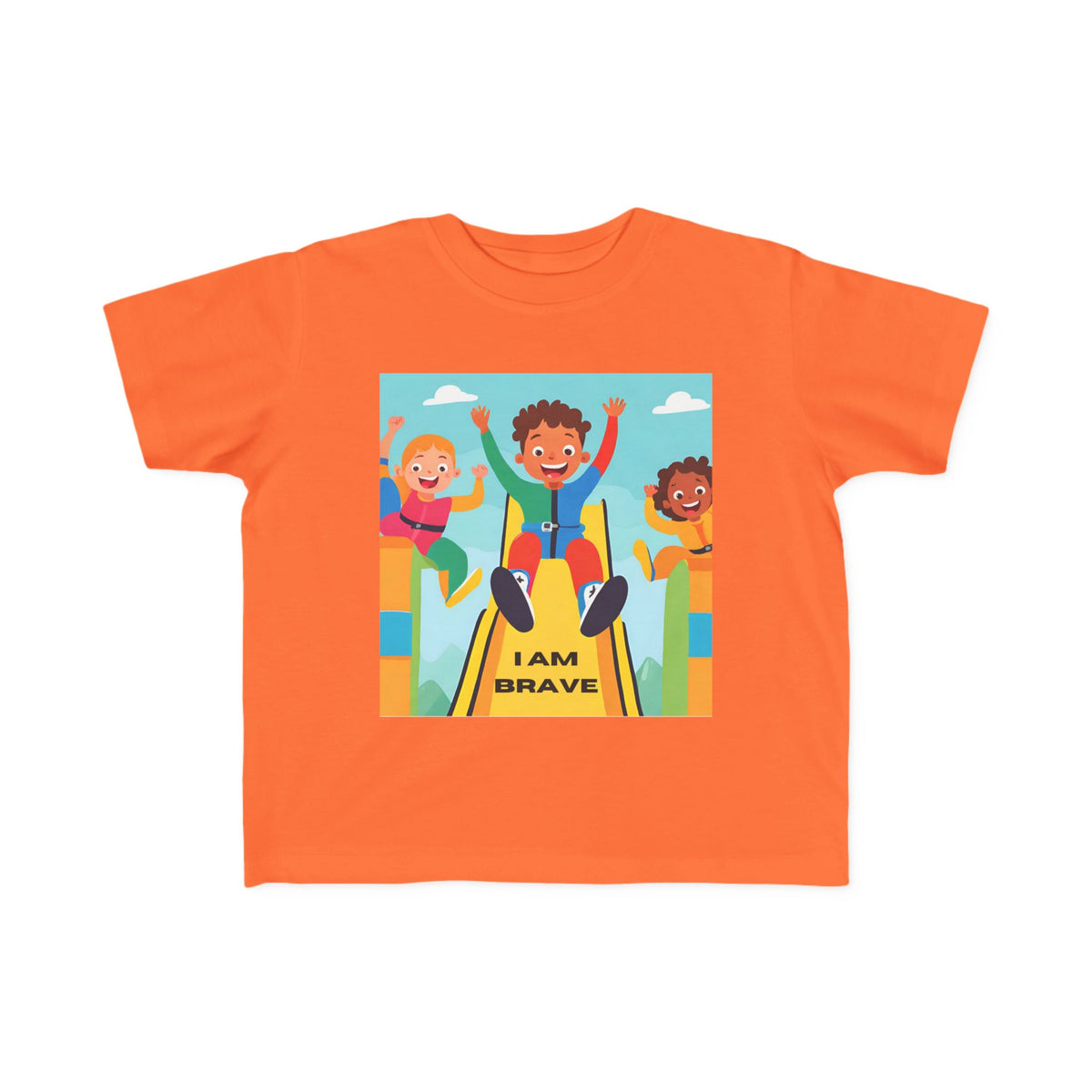 I Am Brave Toddler Tee — Kids' Inspirational Playground T‑Shirt