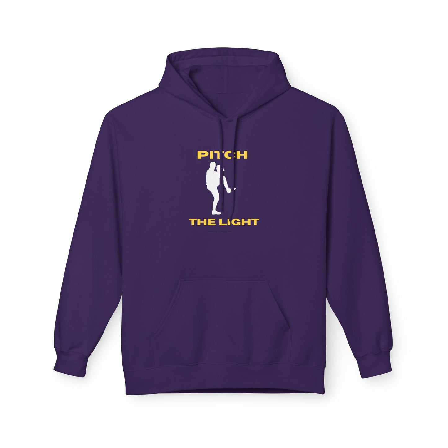 Adult Unisex Pitch The Light Hoodie – Baseball Silhouette Graphic Pullover