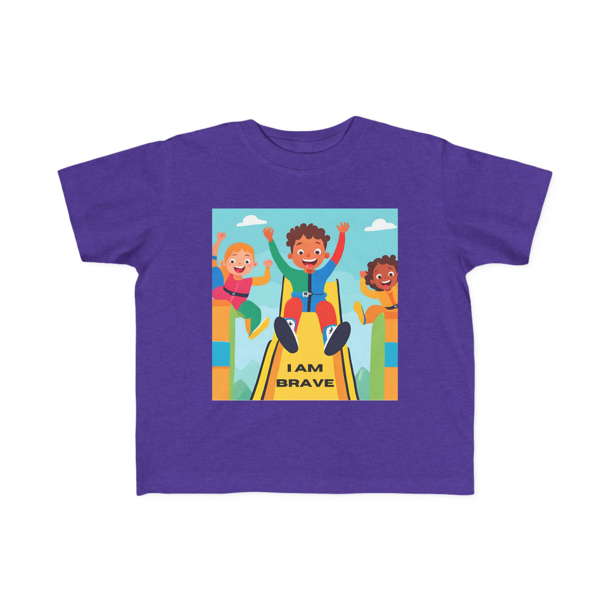 I Am Brave Toddler Tee — Kids' Inspirational Playground T‑Shirt