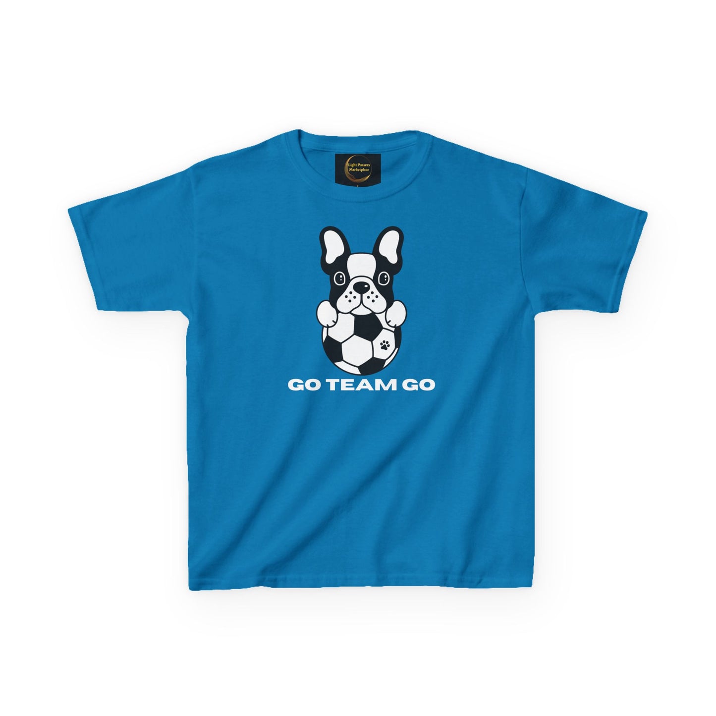 Youth T-Shirt - Soccer Dog Go Team Go Design