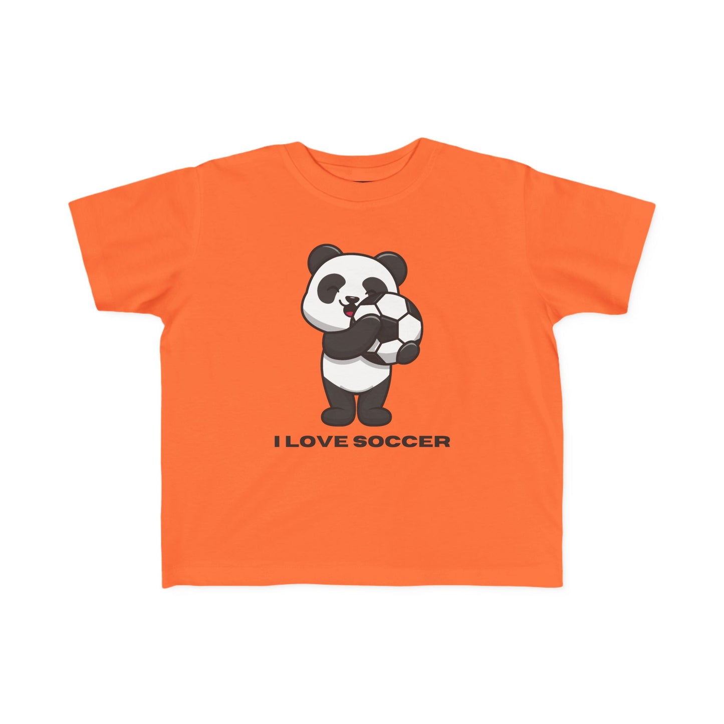 Toddler Soccer Panda T-Shirt — "I Love Soccer" Kids Tee