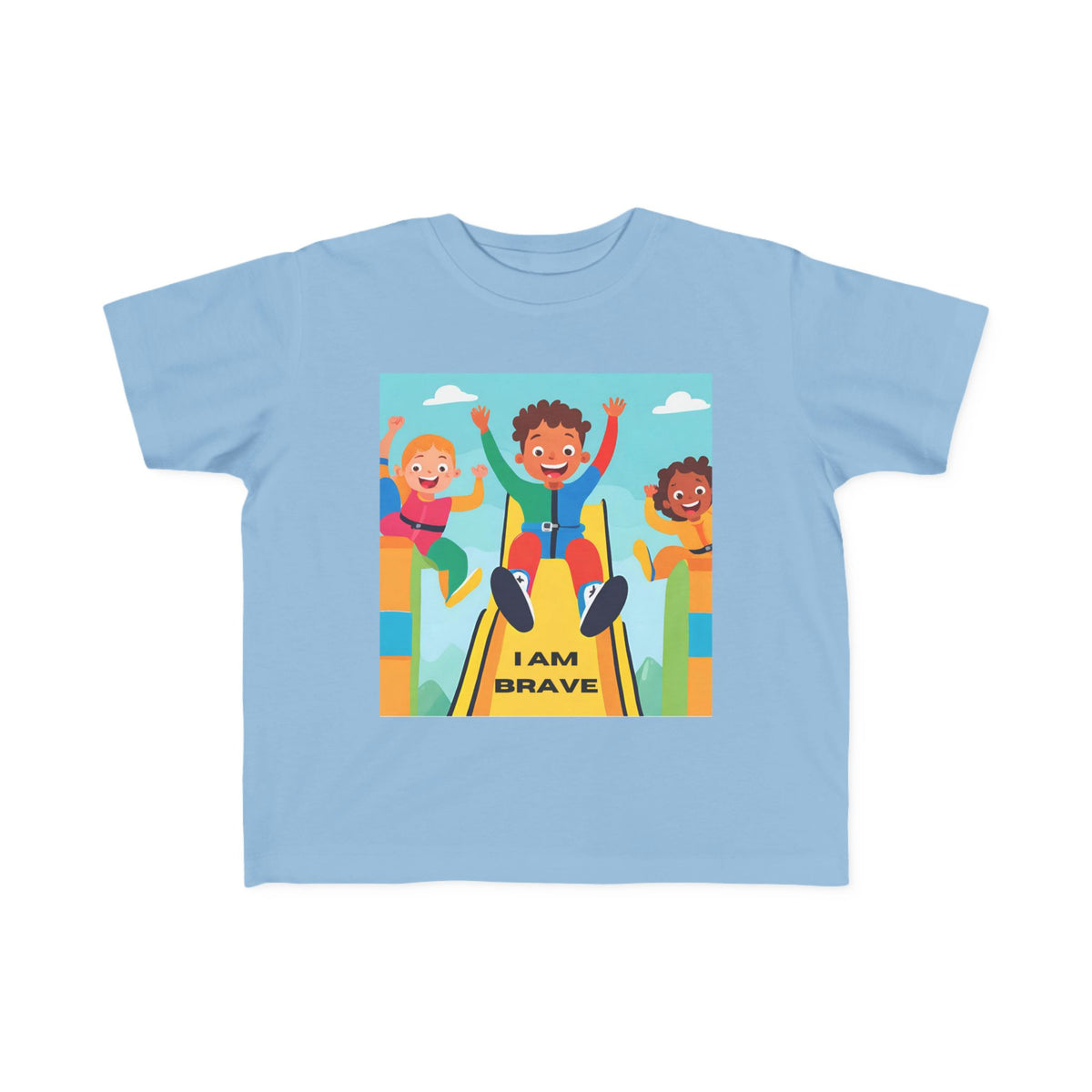 I Am Brave Toddler Tee — Kids' Inspirational Playground T‑Shirt