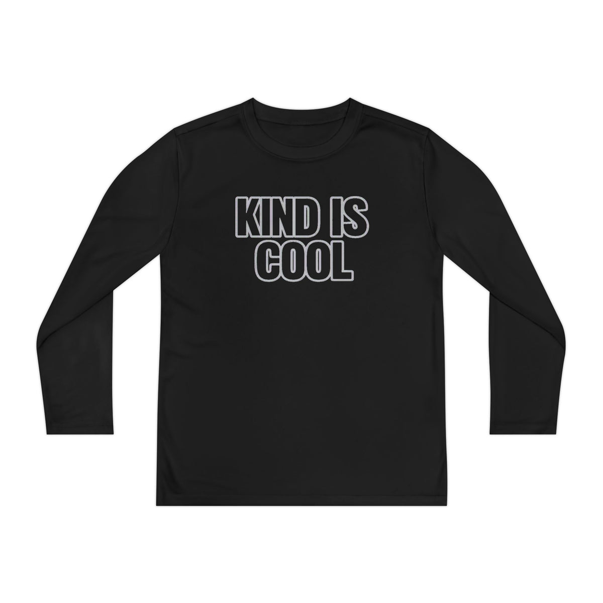 Youth Long Sleeve Tee — "Kind Is Cool" Positive Message Shirt