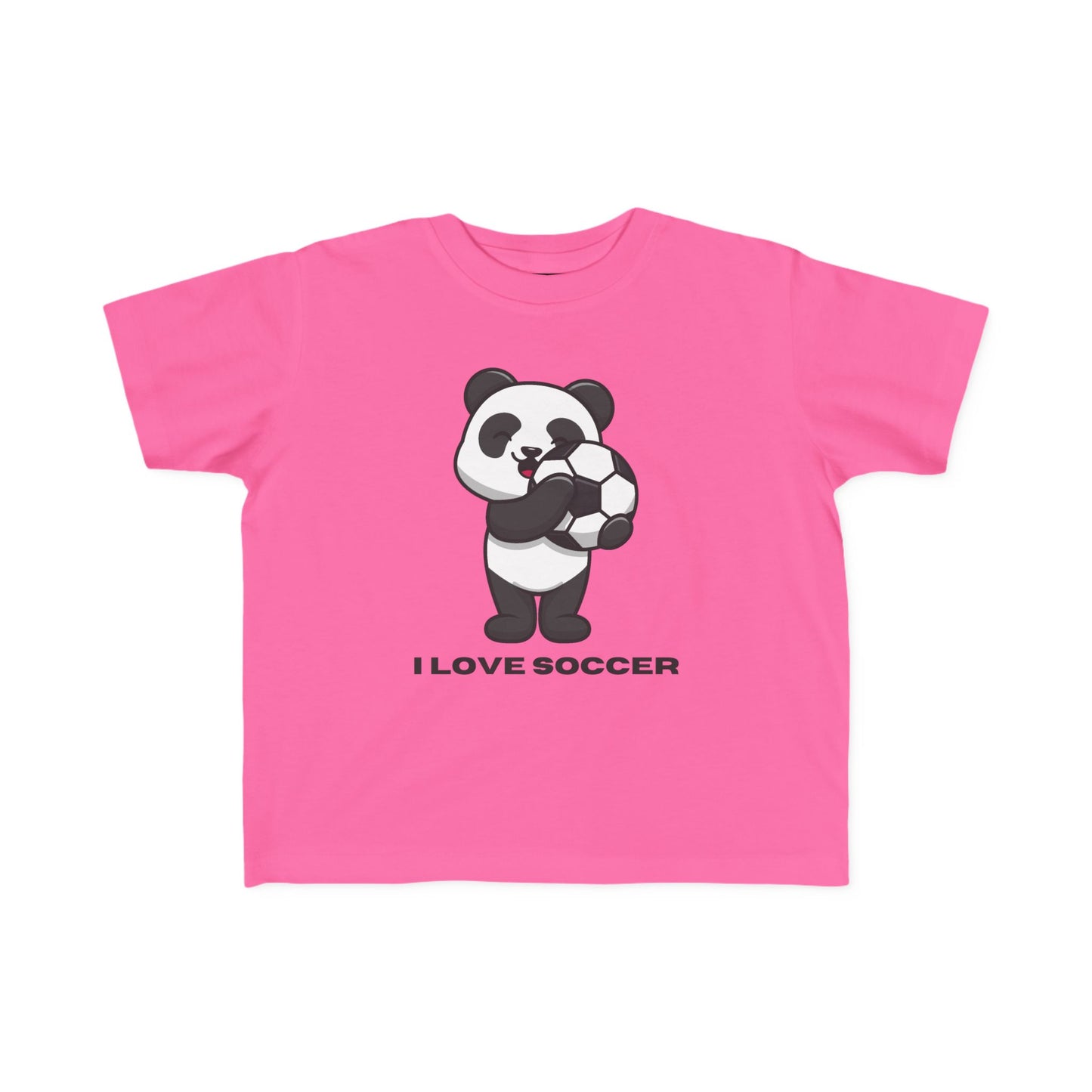 Toddler Soccer Panda T-Shirt — "I Love Soccer" Kids Tee