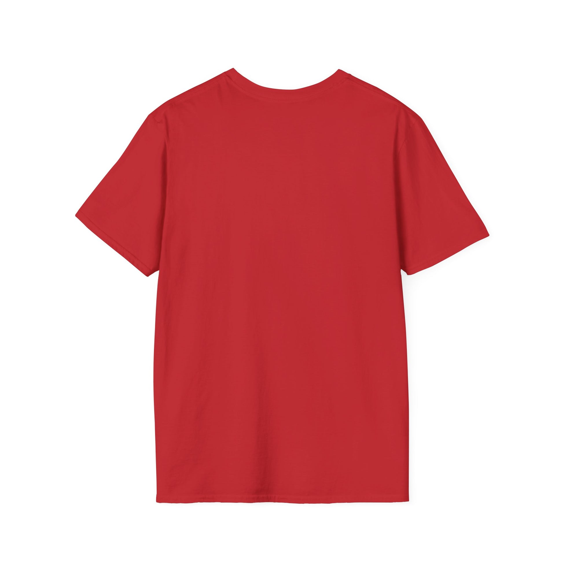 Back view of the Soccer Dog Unisex T-Shirt, showcasing its durable twill-taped shoulders and ribbed collar, reflecting Light Passers Marketplace's emphasis on quality and comfort.