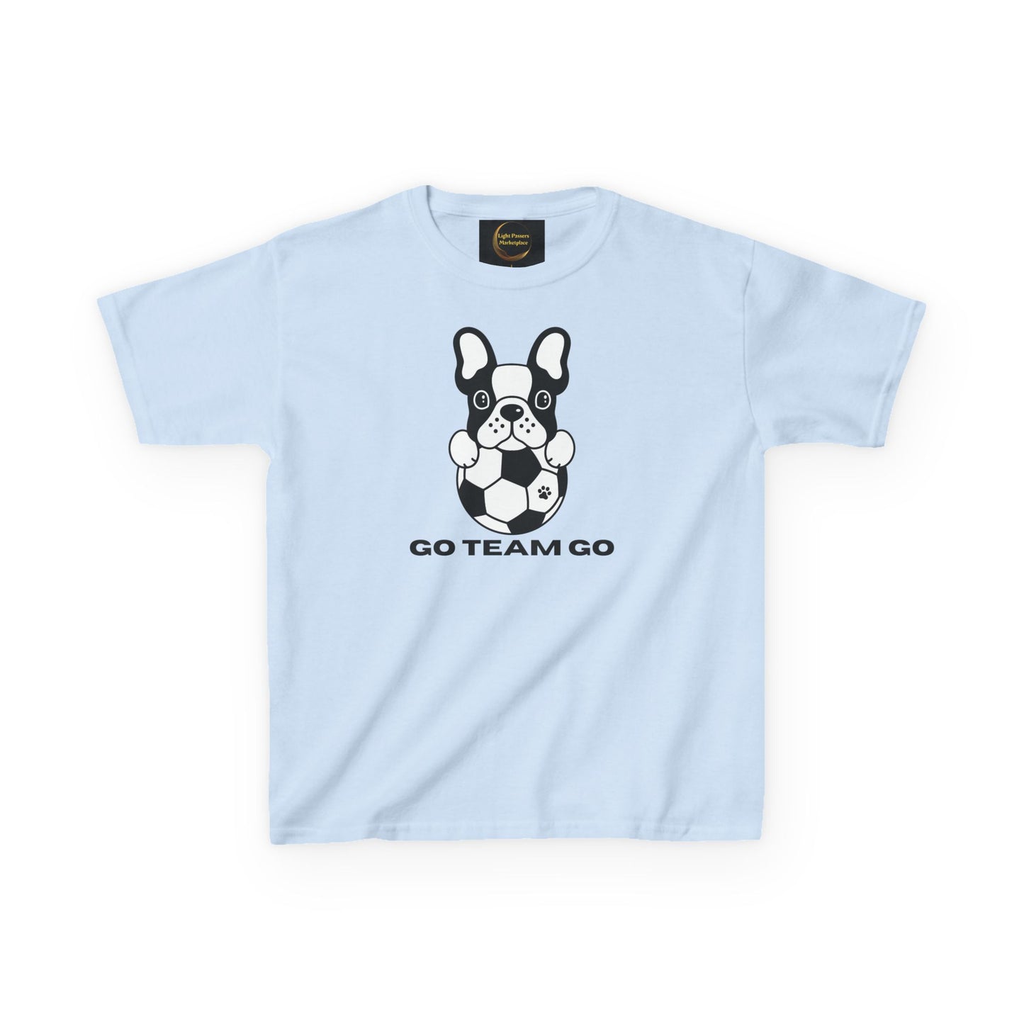 Youth T-Shirt - Soccer Dog Go Team Go Design