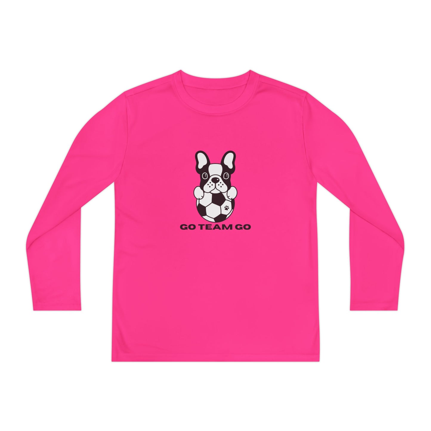 Youth Long Sleeve Soccer Dog Go Team Go