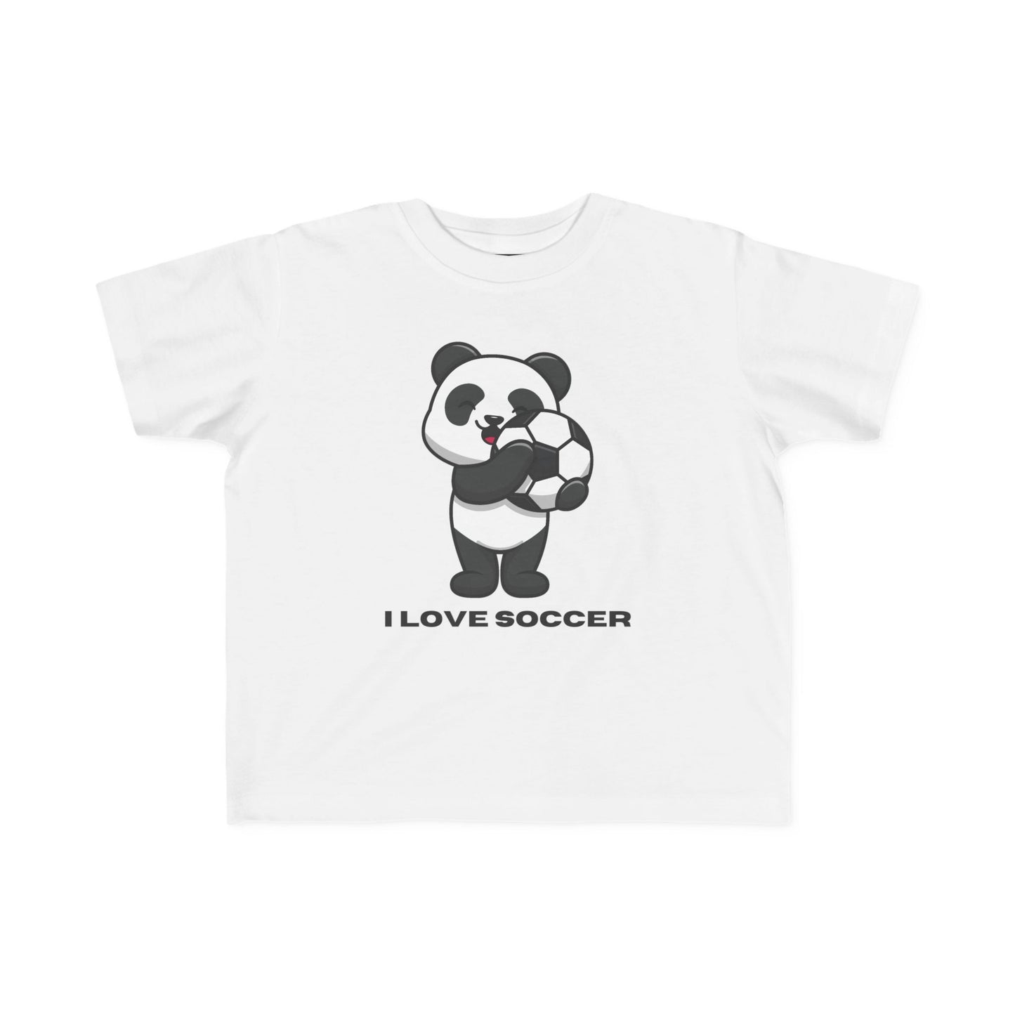 Toddler Soccer Panda T-Shirt — "I Love Soccer" Kids Tee