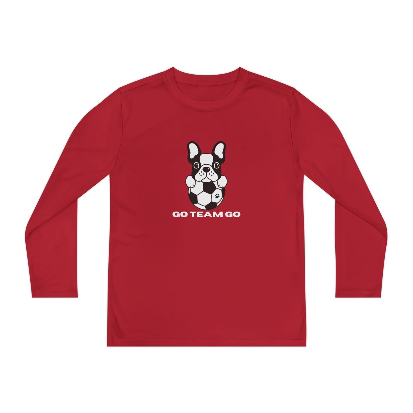 Youth Long Sleeve Soccer Dog Go Team Go