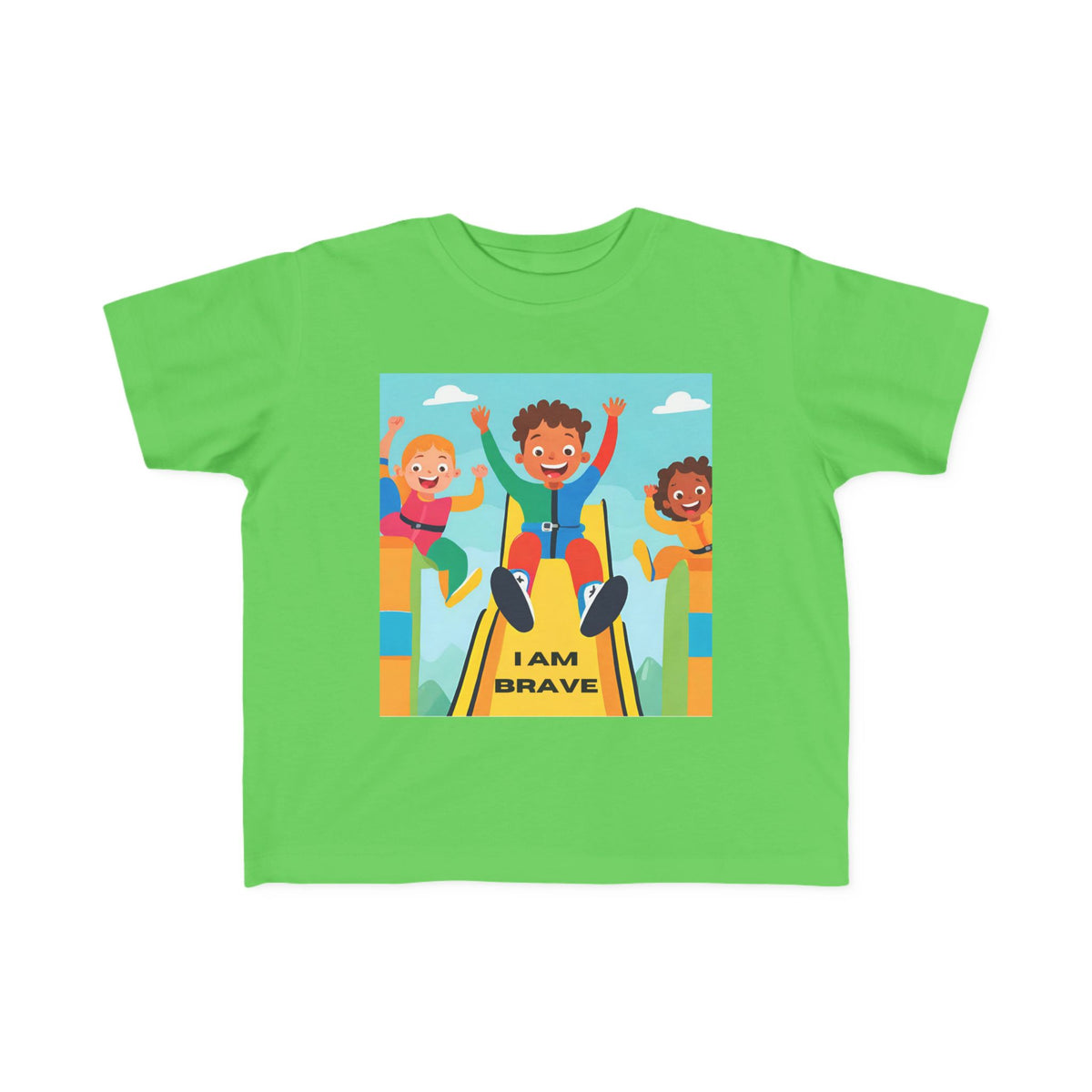 I Am Brave Toddler Tee — Kids' Inspirational Playground T‑Shirt