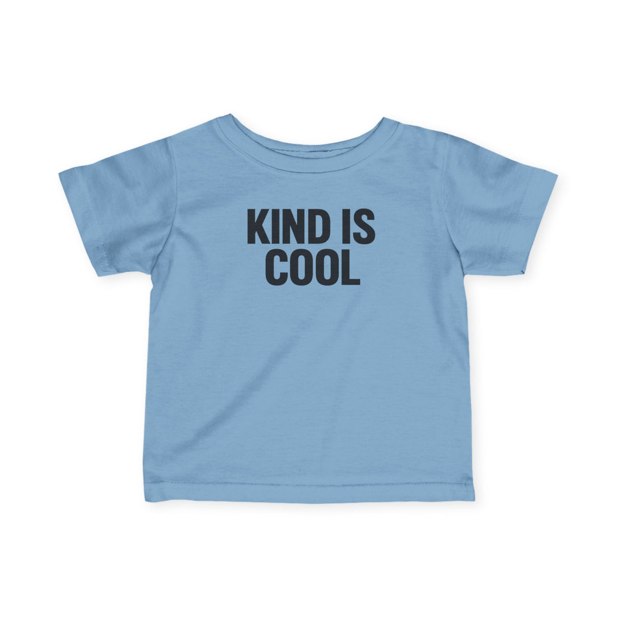 Infant Tee "Kind Is Cool" — Playful Baby Graphic Shirt, Positive Message Gift