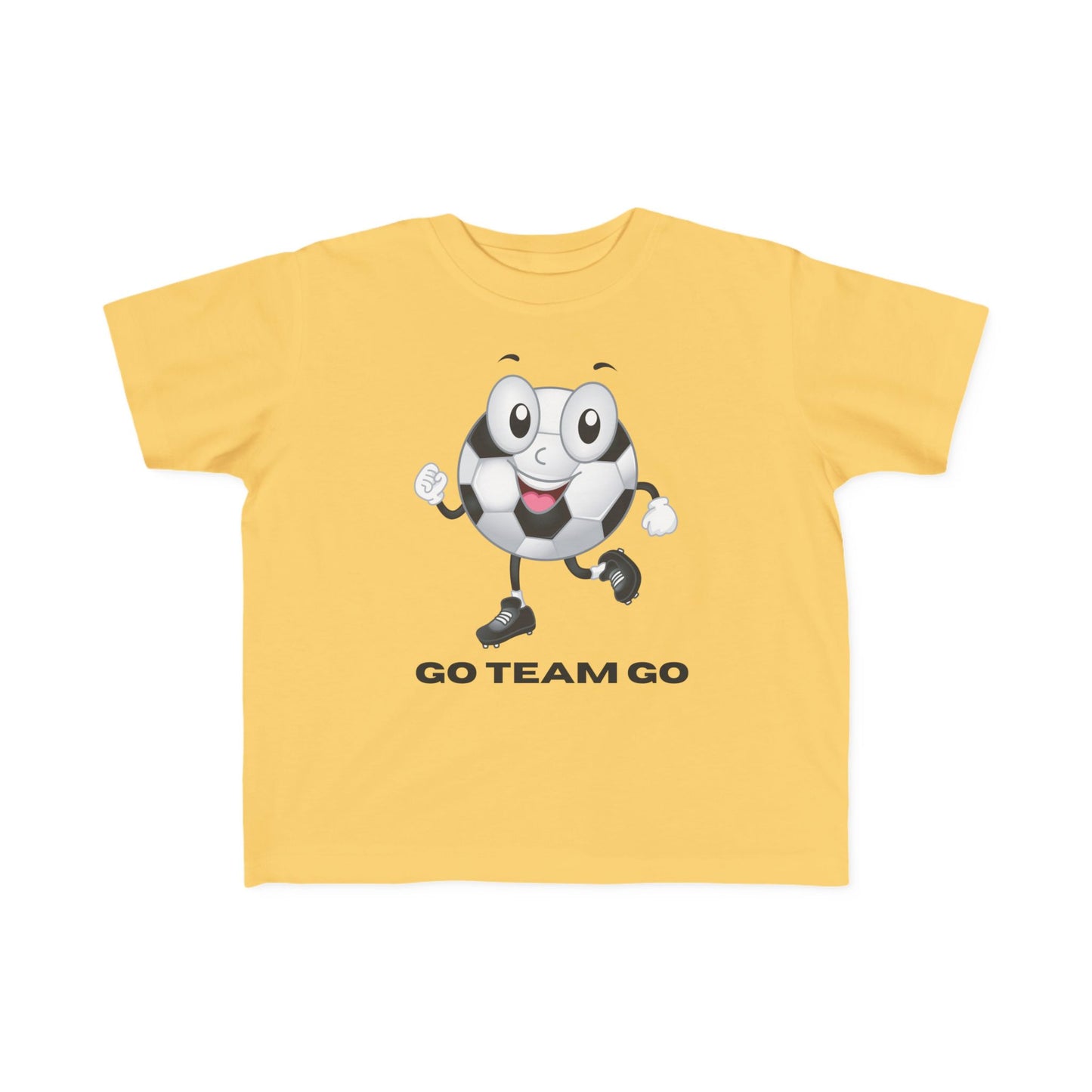 Toddler Soccer Ball Guy Tee — "Go Team Go" Kids