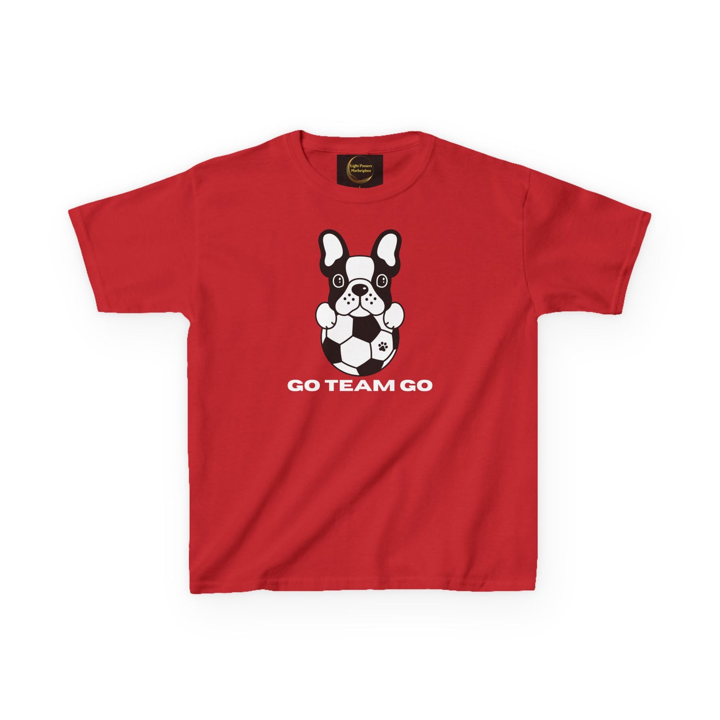 Youth T-Shirt - Soccer Dog Go Team Go Design