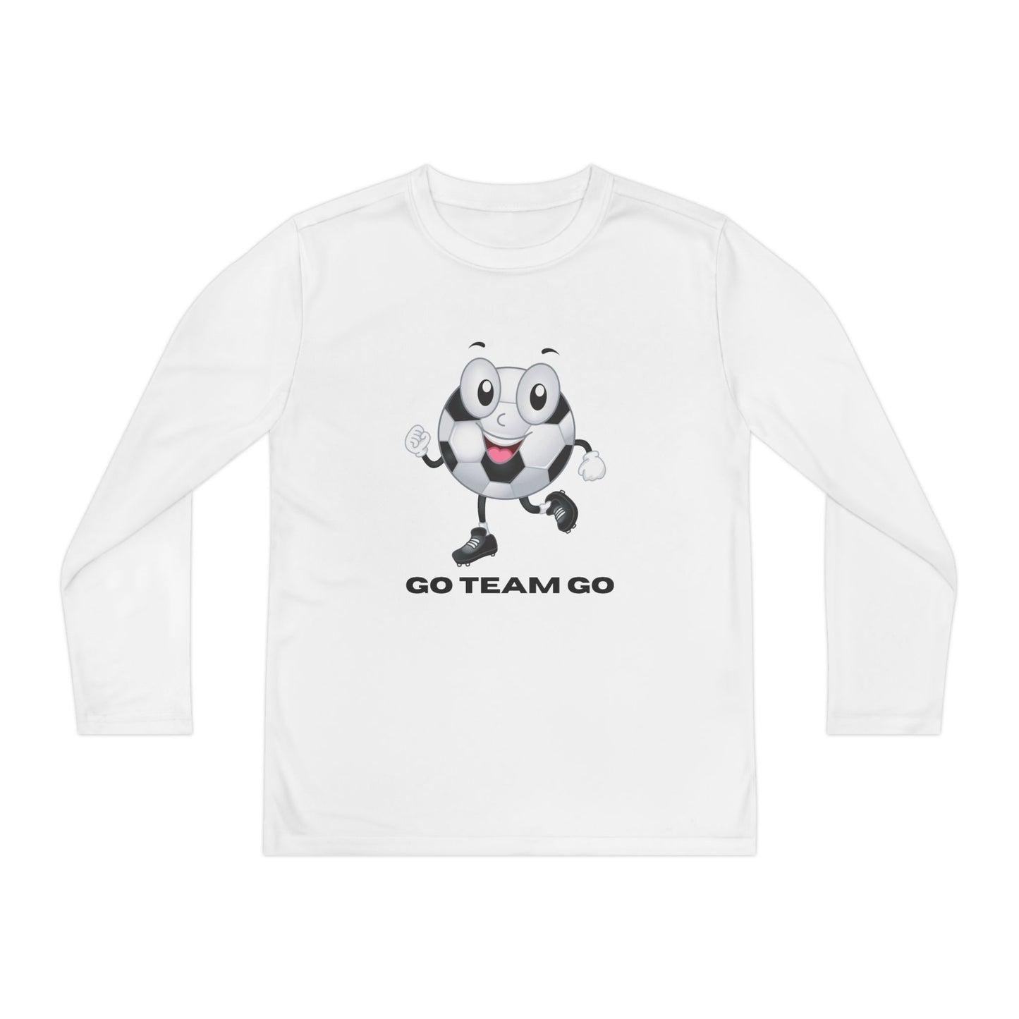 Youth Long Sleeve Soccer Ball Guy Go Team Go