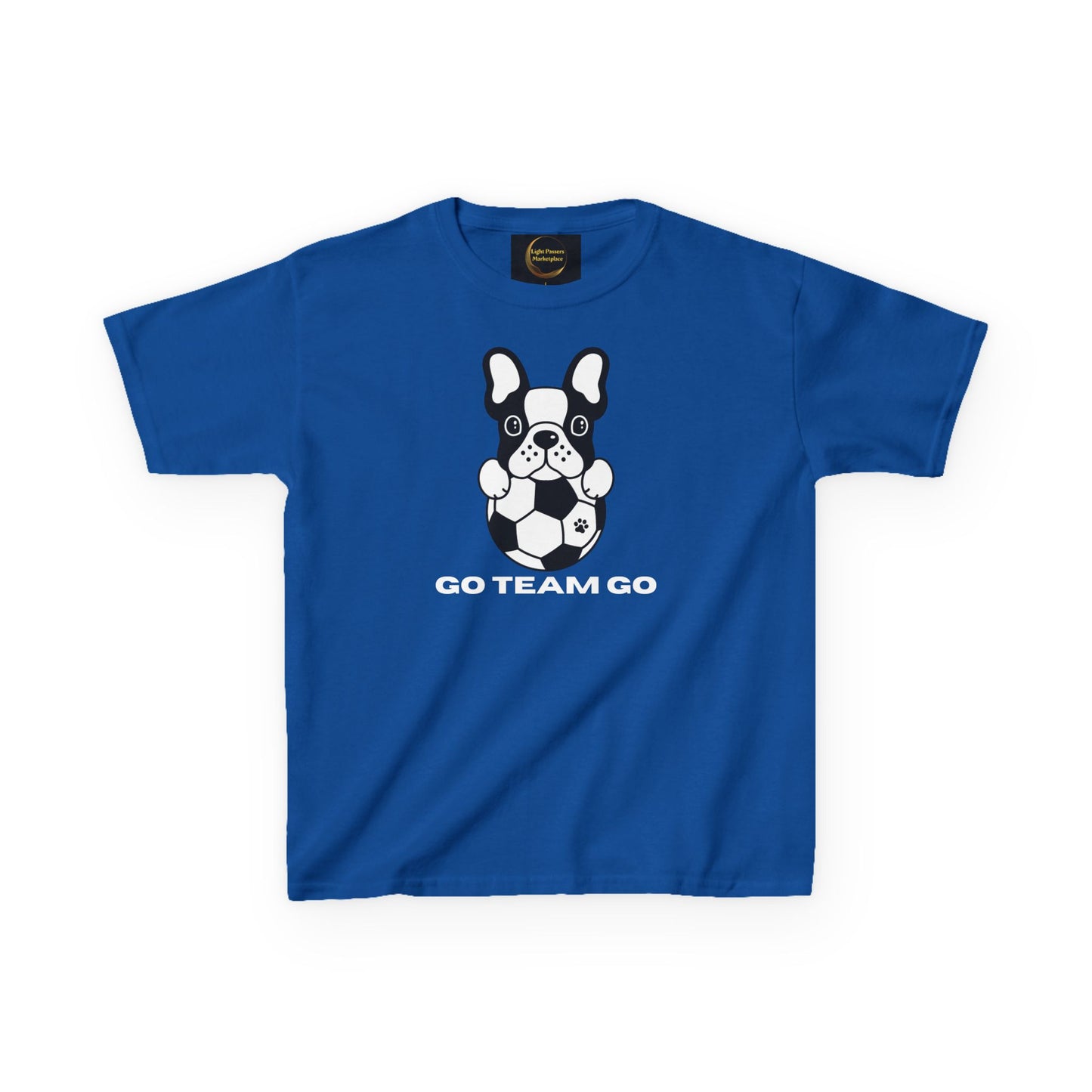 Youth T-Shirt - Soccer Dog Go Team Go Design