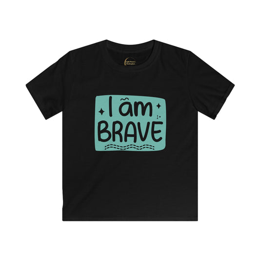 Kids /Youth Tee — "I Am Brave" Inspirational Graphic Shirt for Children