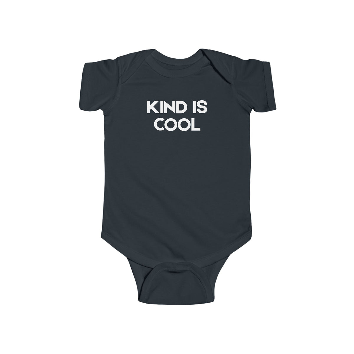 Kind Is Cool Baby Bodysuit — Infant Short-Sleeve Onesie with Positive Message