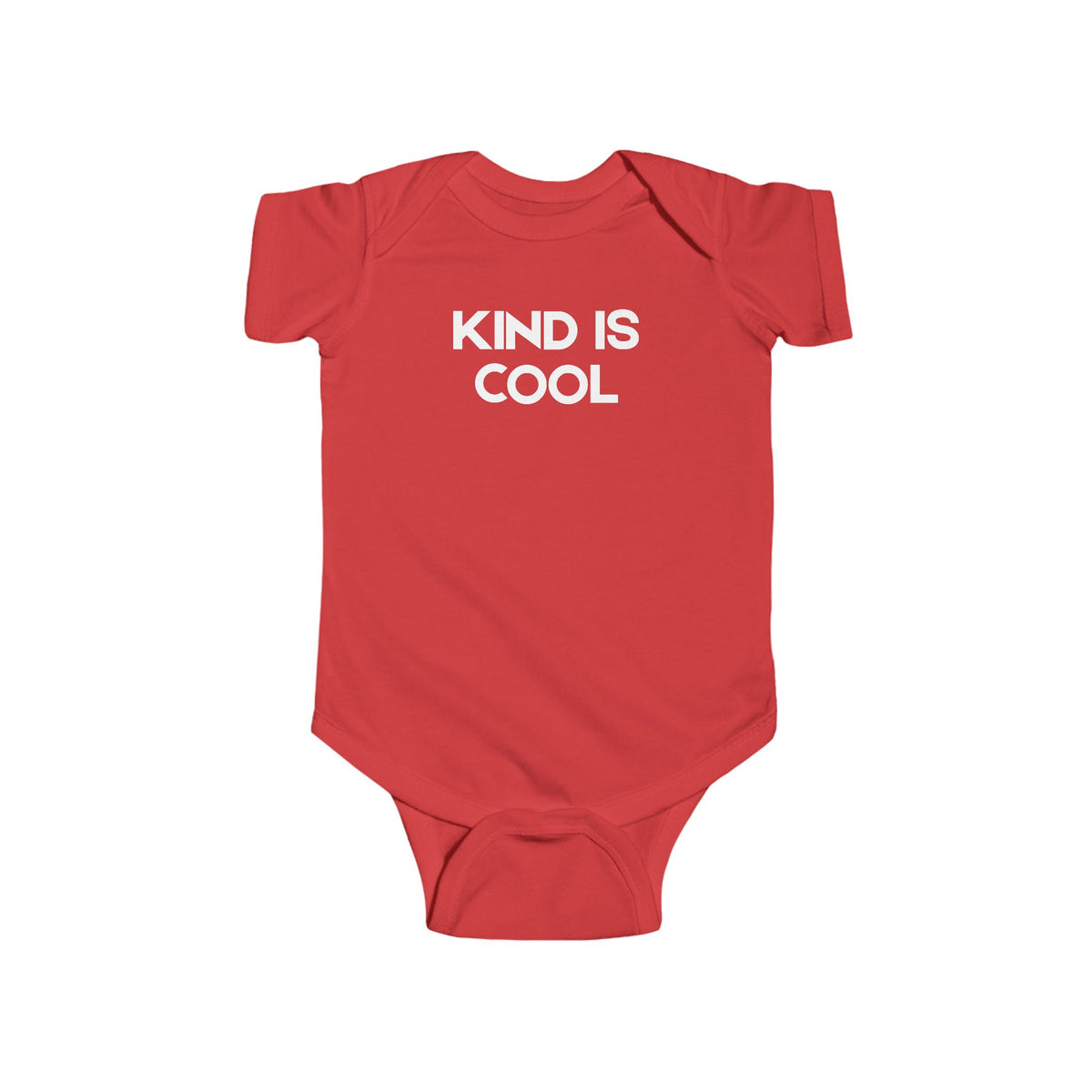 Kind Is Cool Baby Bodysuit — Infant Short-Sleeve Onesie with Positive Message