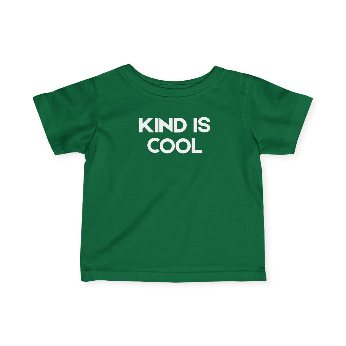 Infant Tee "Kind Is Cool" — Playful Baby Graphic Shirt, Positive Message Gift