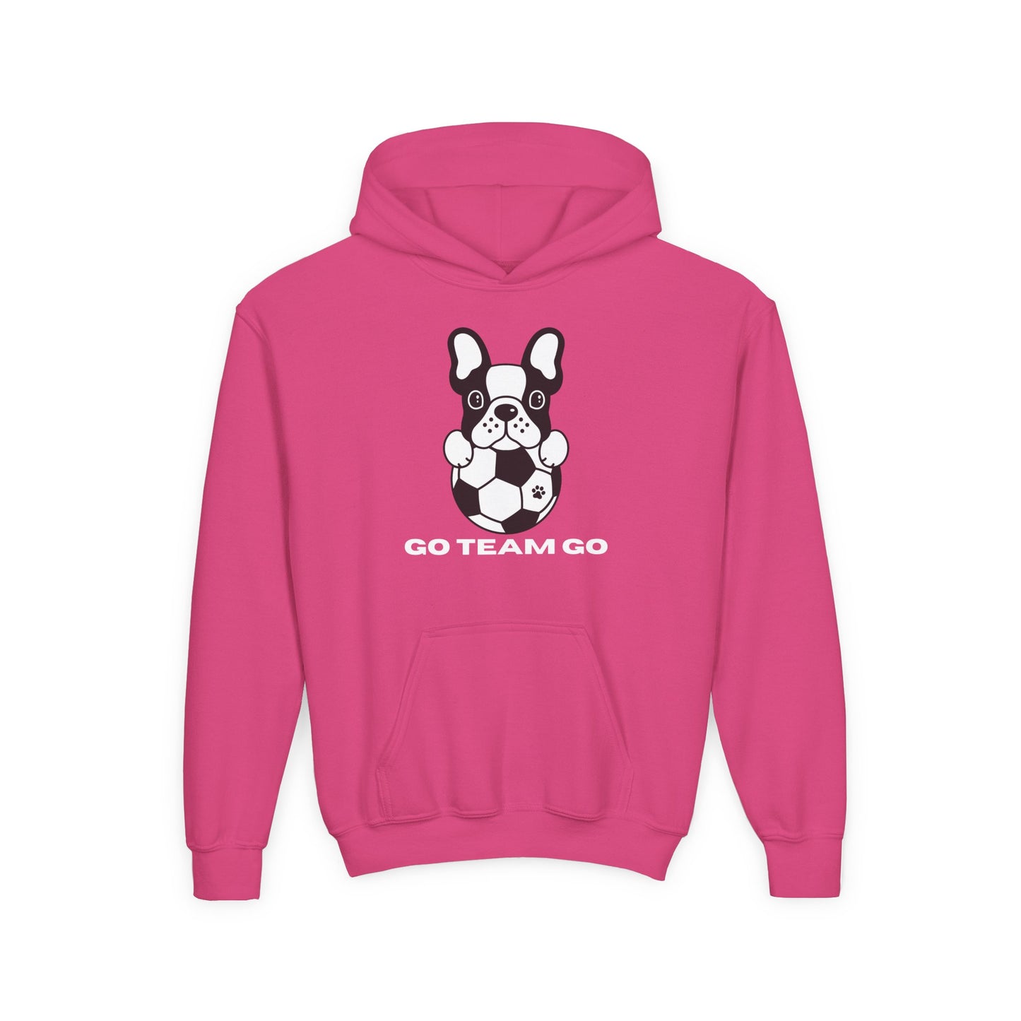 Youth Hoodie — Soccer Dog Go Team Go  Sweatshirt