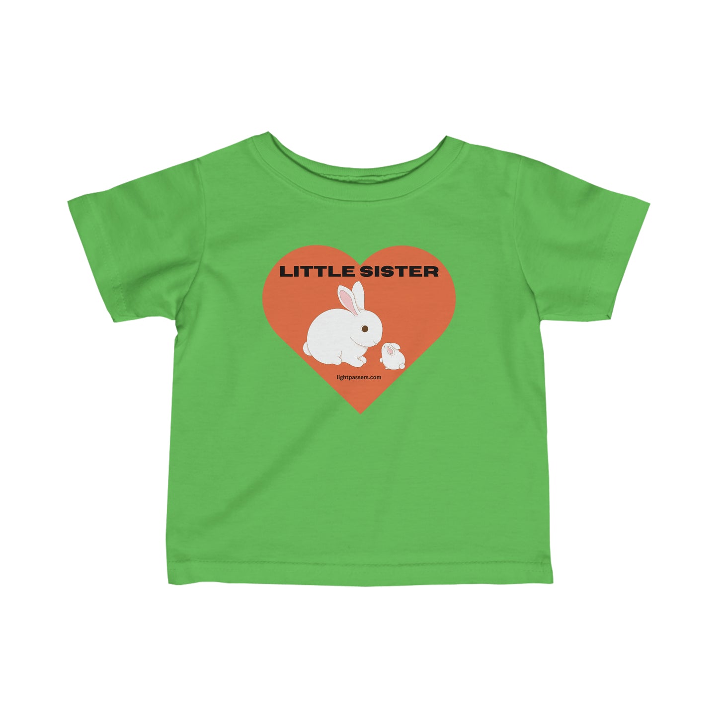 Light Passers Marketplace LIttle Sister Baby Infant Fine Jersey T-shirts Simple Messages, Mental Health