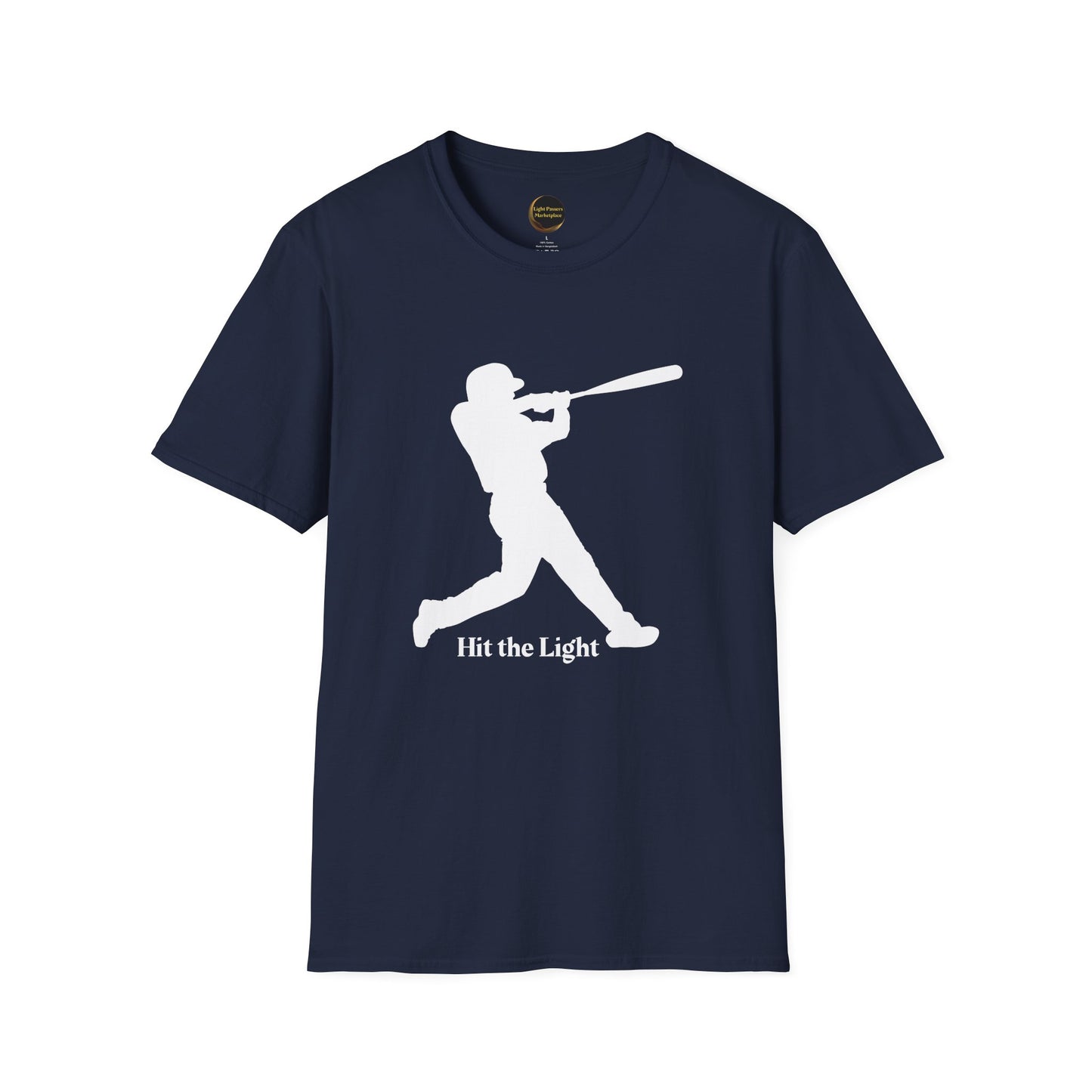 Adult Unisex T-shirt Hit the Light – Teamwork at Full Swing with white lettering