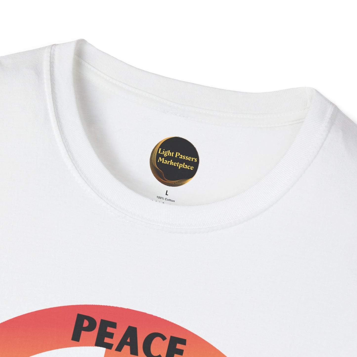 Adult Unisex Peace Rainbow T-Shirt — Retro Peace Sign Graphic Tee