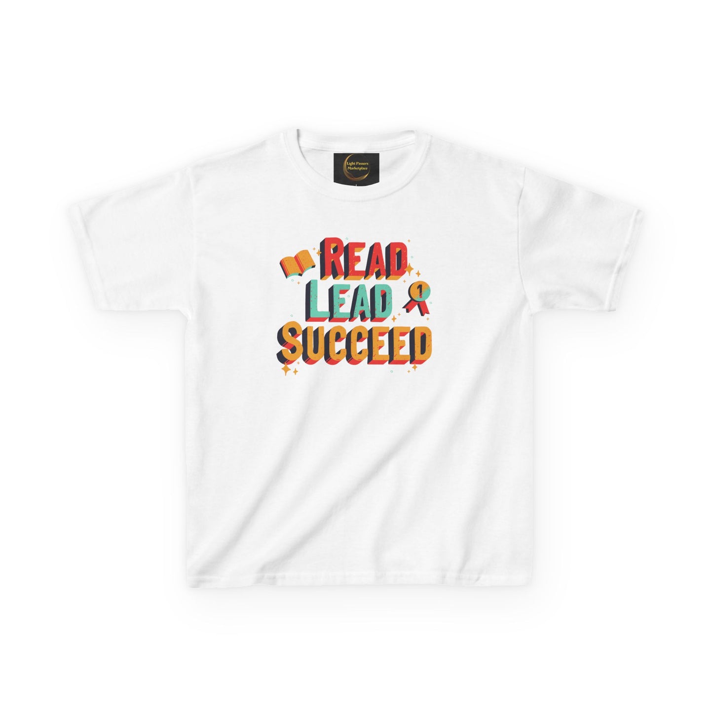 Read Lead Succeed Kids T-Shirt — Motivational Back-to-School Tee
