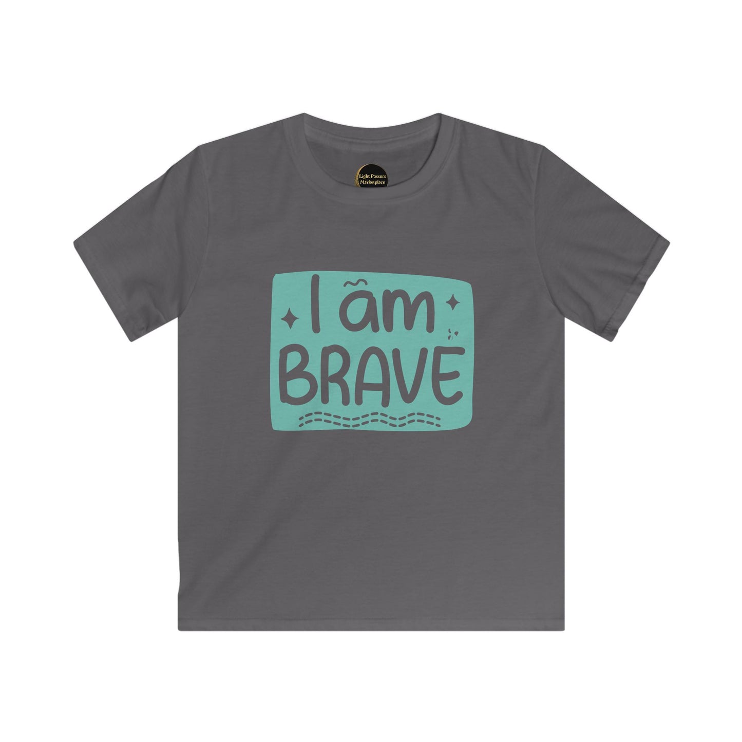 Kids /Youth Tee — "I Am Brave" Inspirational Graphic Shirt for Children