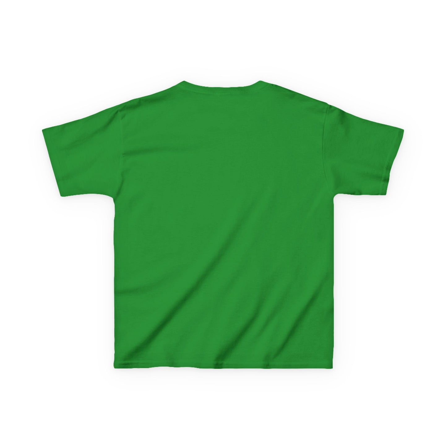 Back view of a plain, bright green Teams Girl Hit the Light Color Image Youth T-shirt, showcasing its durable, soft cotton fabric suitable for everyday wear.