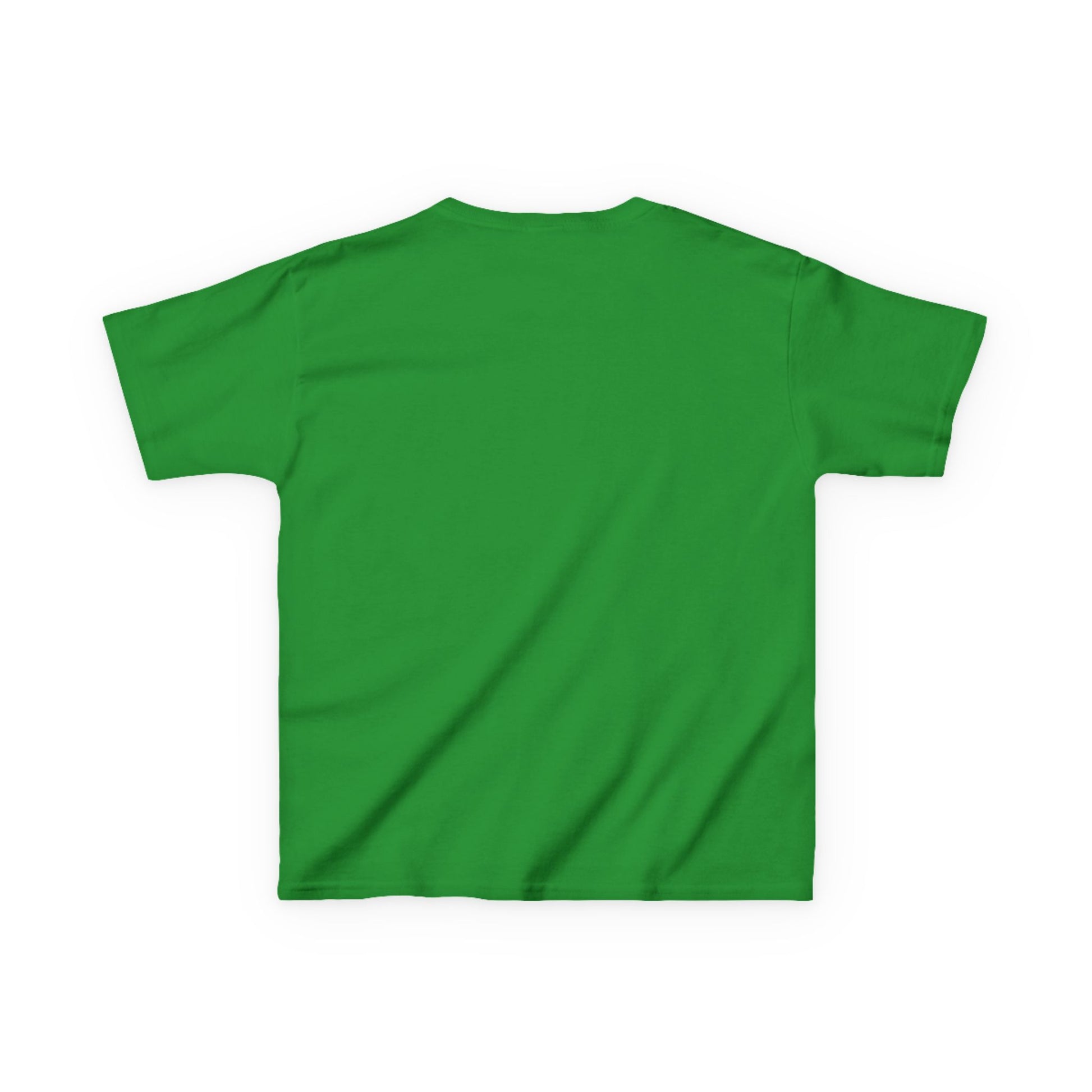 Back view of a plain, bright green Teams Girl Hit the Light Color Image Youth T-shirt, showcasing its durable, soft cotton fabric suitable for everyday wear.