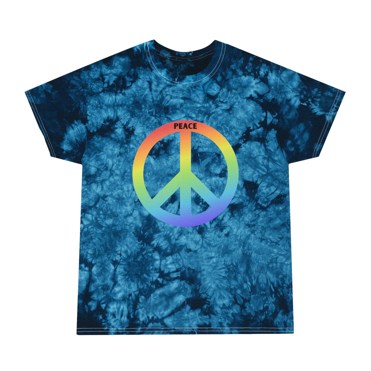 Tie-Dye Tee Crystal Peace Sign 60s 70s Inspired T-Shirt