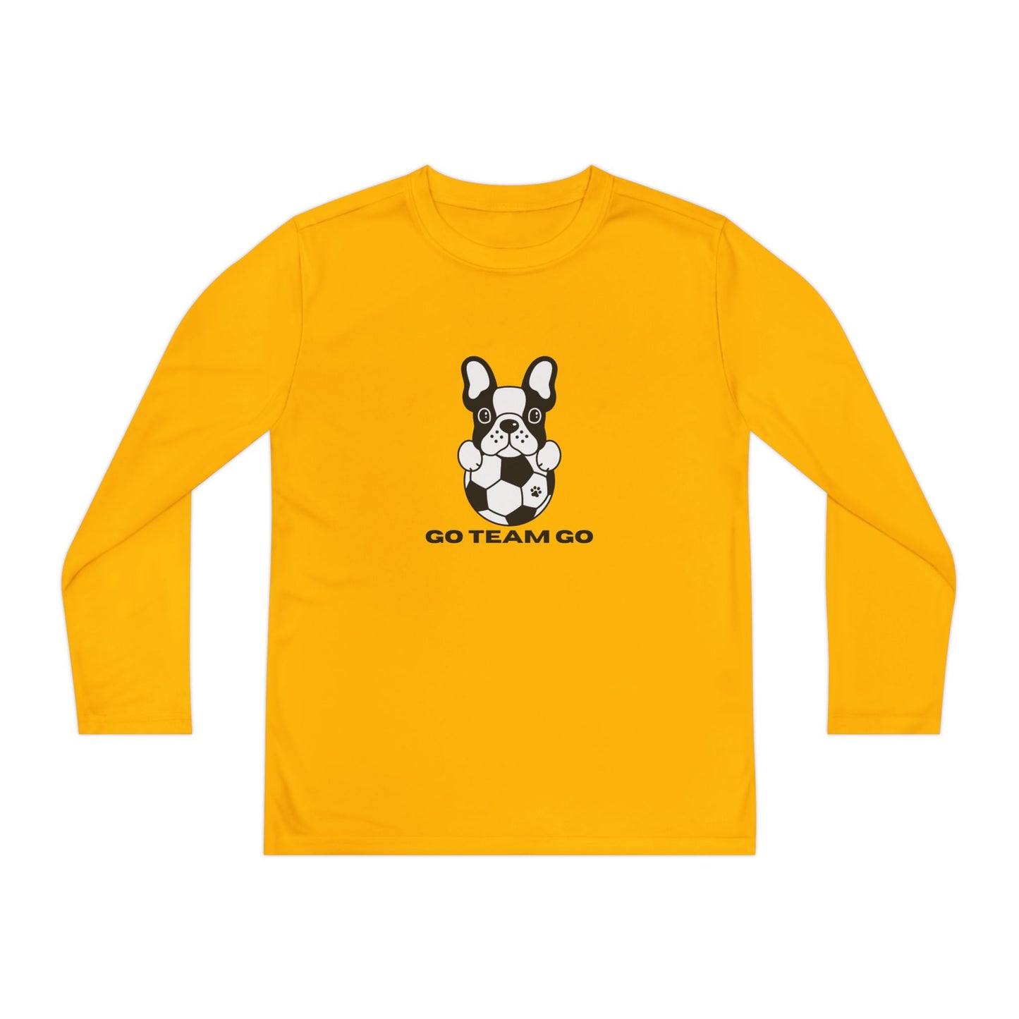 Youth Long Sleeve Soccer Dog Go Team Go