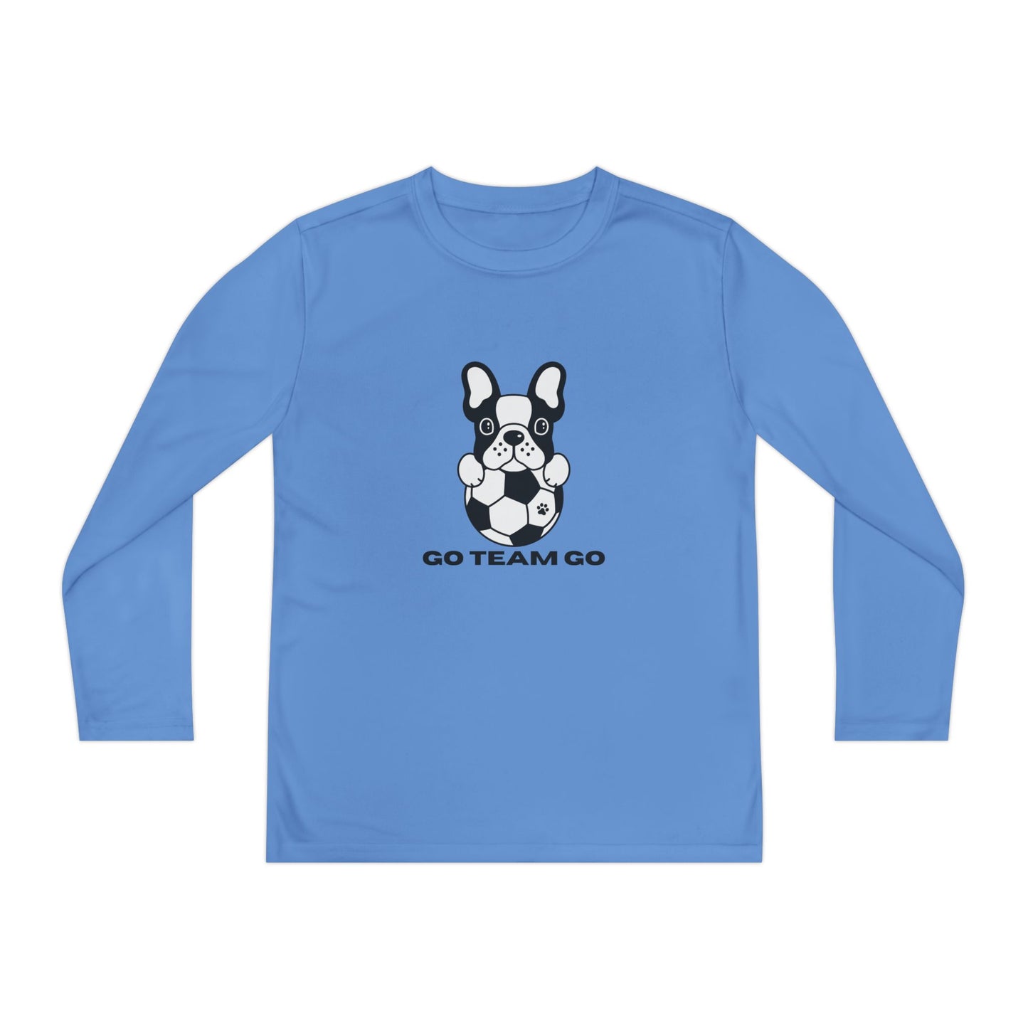 Youth Long Sleeve Soccer Dog Go Team Go