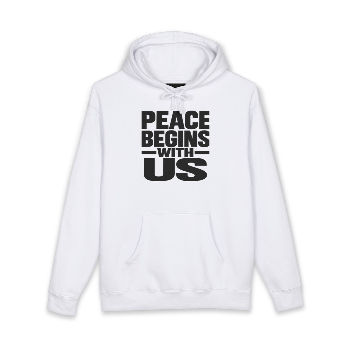 Peace Begins With Us Adult Unisex Hoodie — Inspirational Pullover