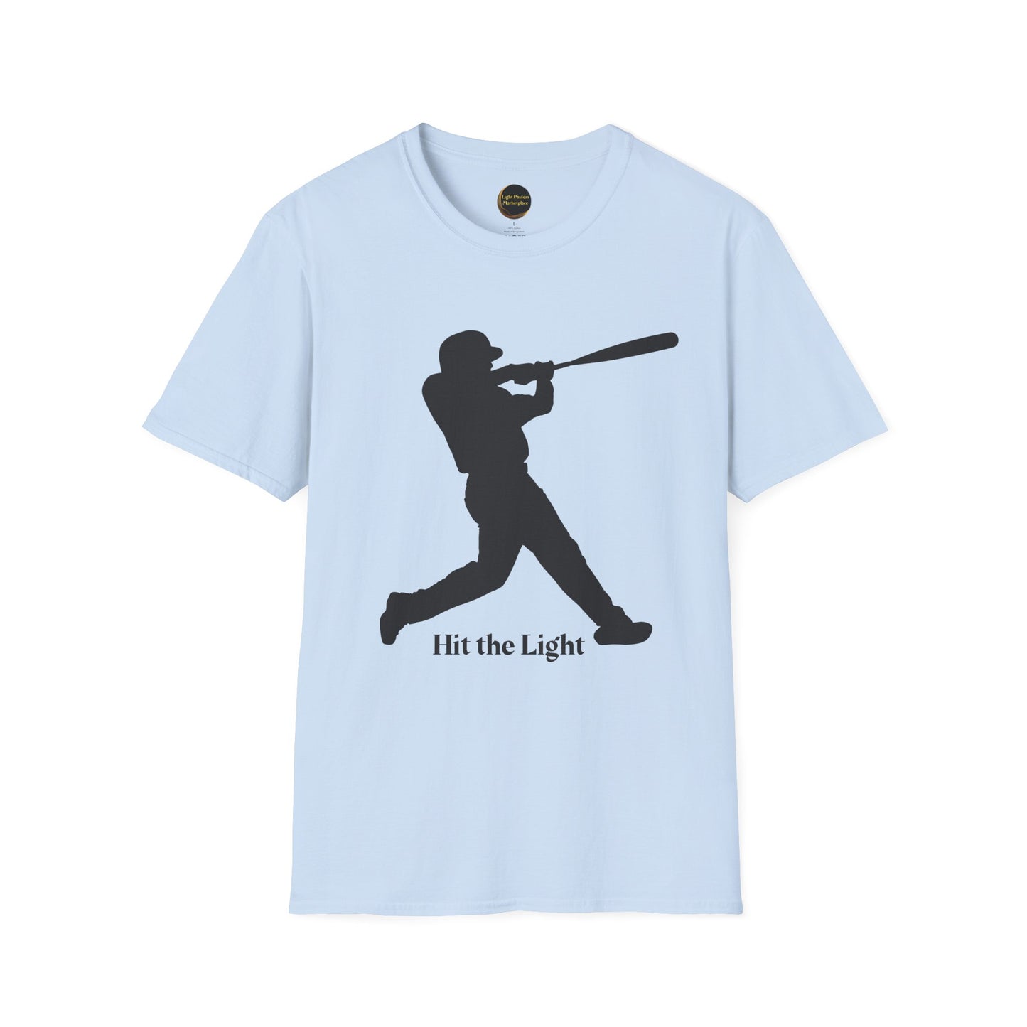 Teams Baseball Batter T-Shirt — "Hit the Light" Black Silhouette