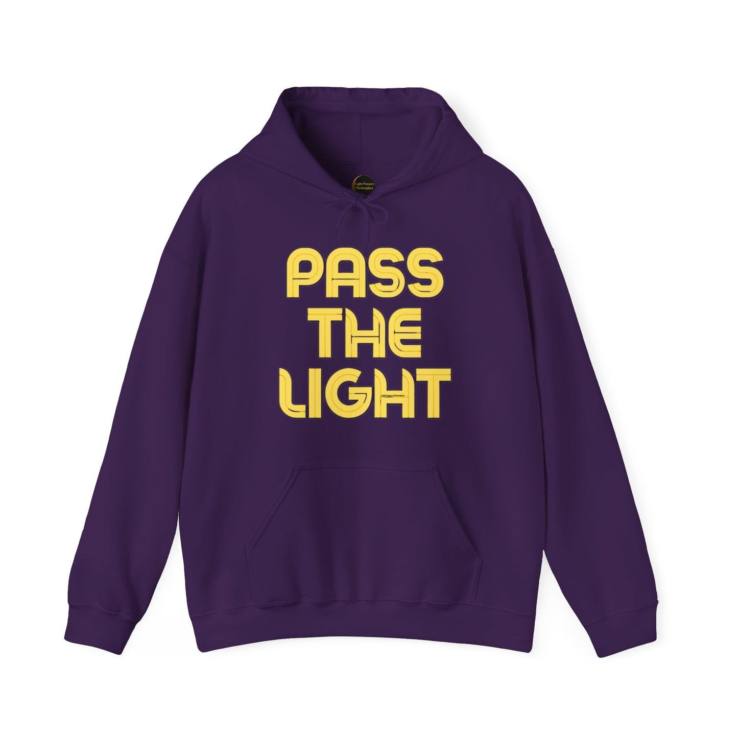 Light Passers Marketplace Pass the Light Unisex Heavy Hooded Sweatshirt, Simple Messages
