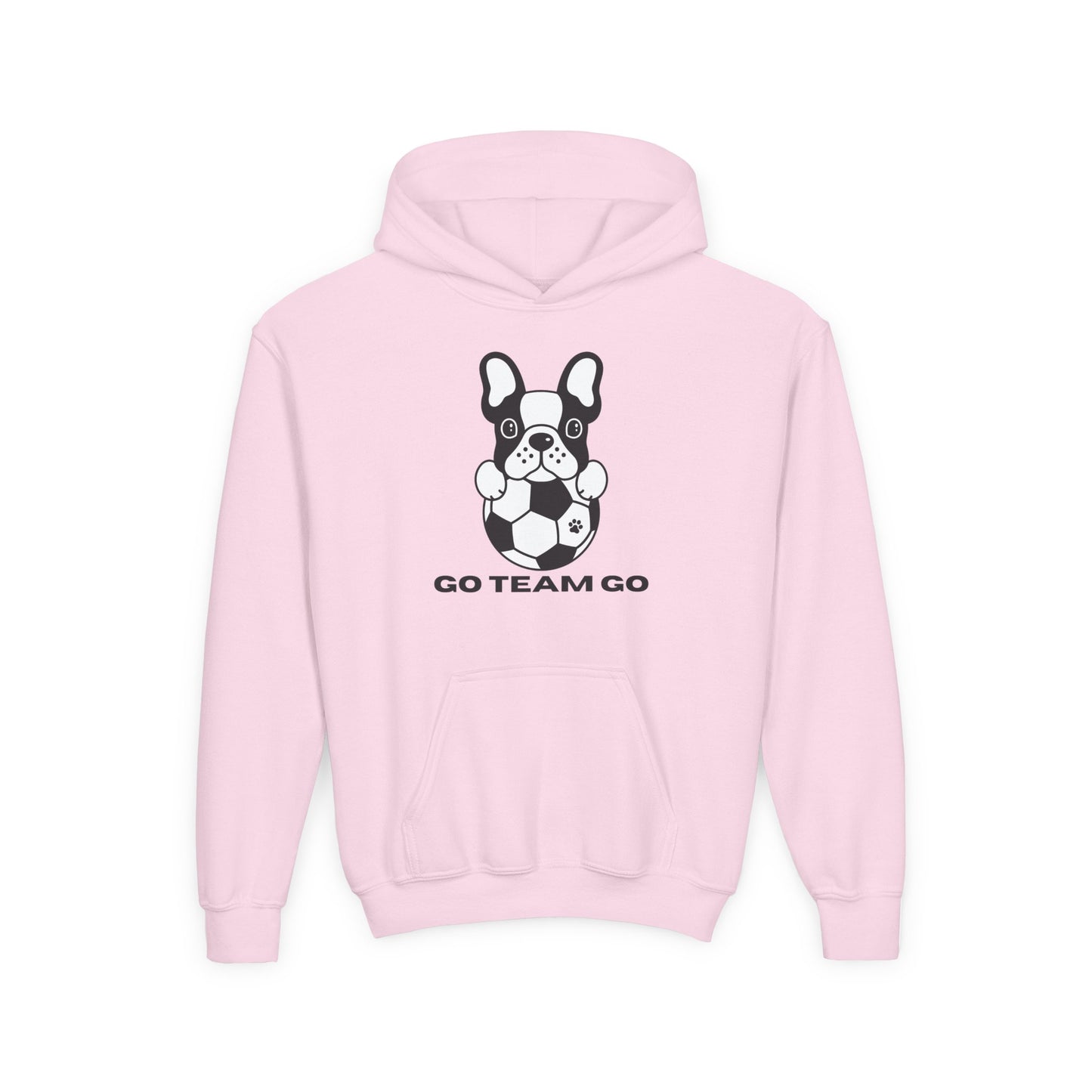 Youth Hoodie — Soccer Dog Go Team Go  Sweatshirt