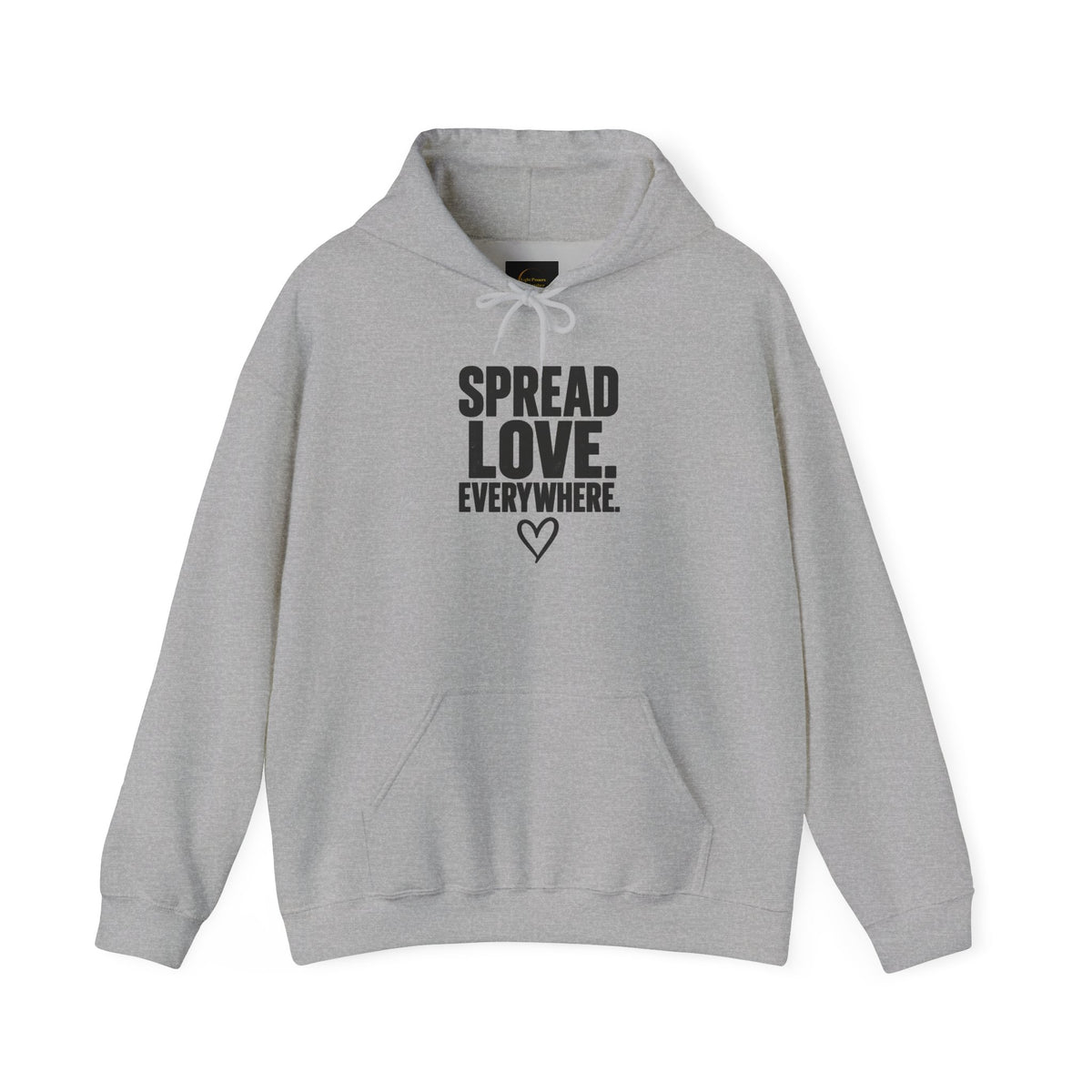 Spread Love Everywhere Adult Unisex Hoodie — Inspirational Graphic