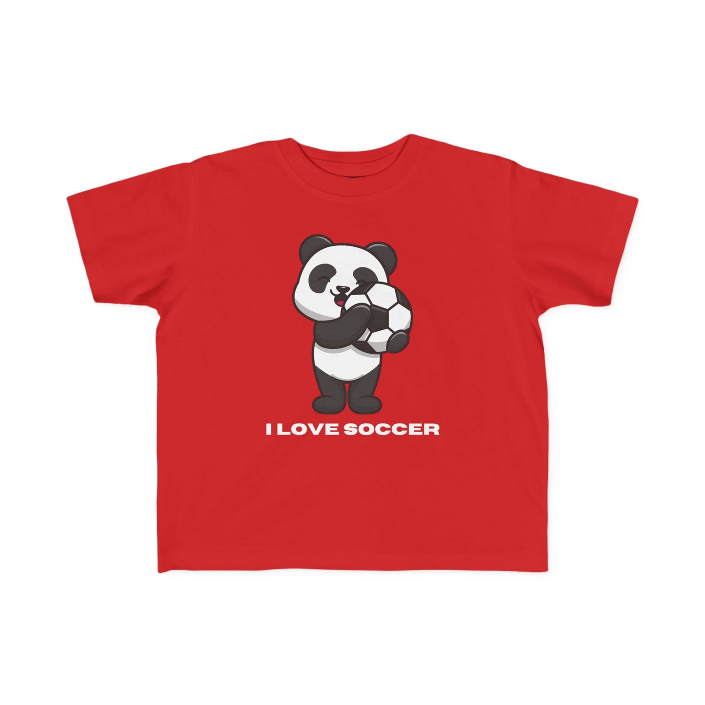 Toddler Soccer Panda T-Shirt — "I Love Soccer" Kids Tee