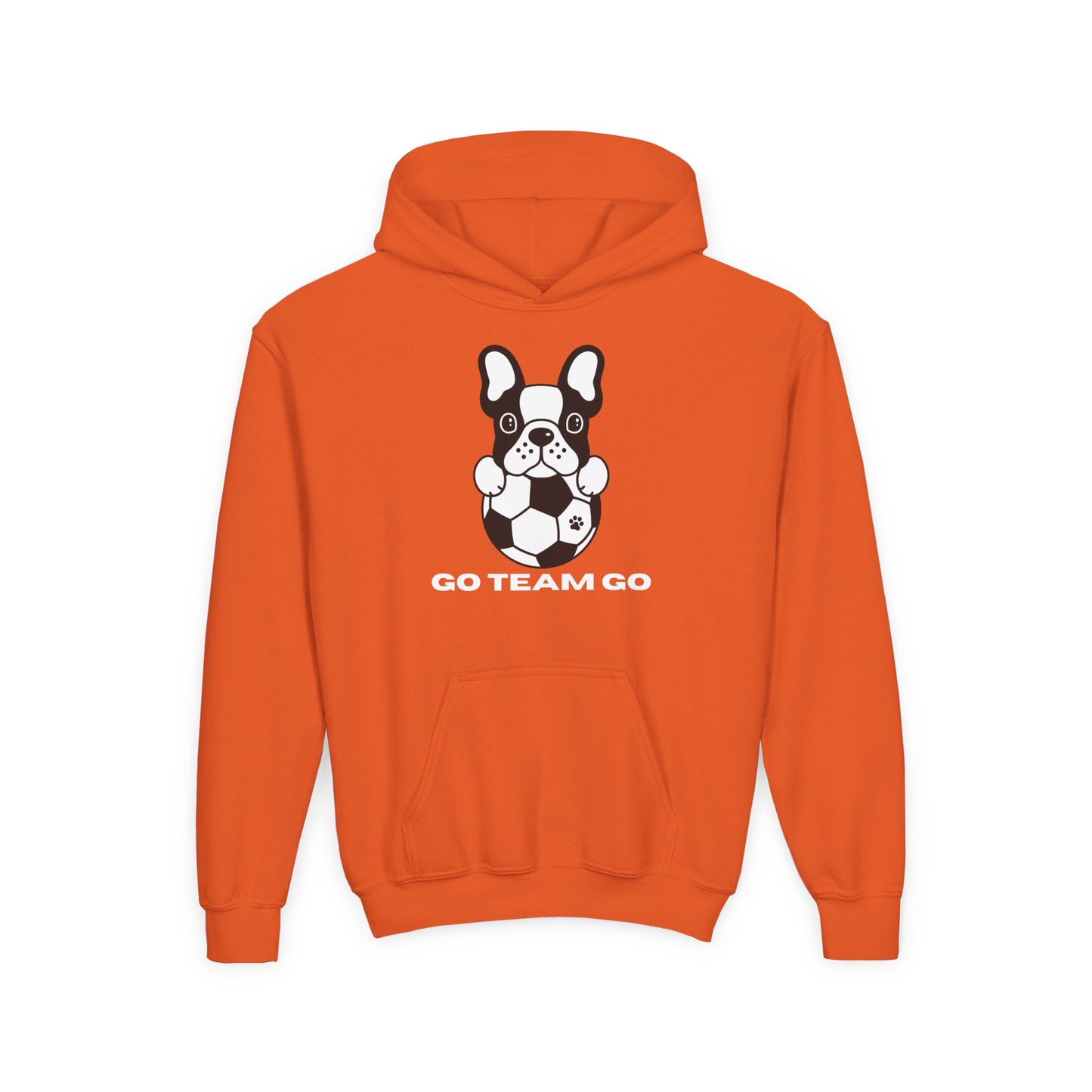 Youth Hoodie — Soccer Dog Go Team Go  Sweatshirt