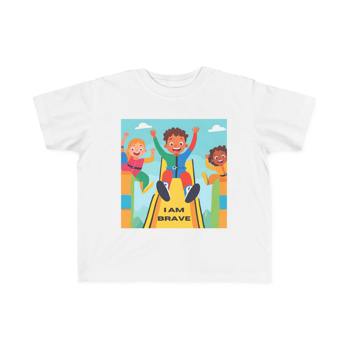 I Am Brave Toddler Tee — Kids' Inspirational Playground T‑Shirt