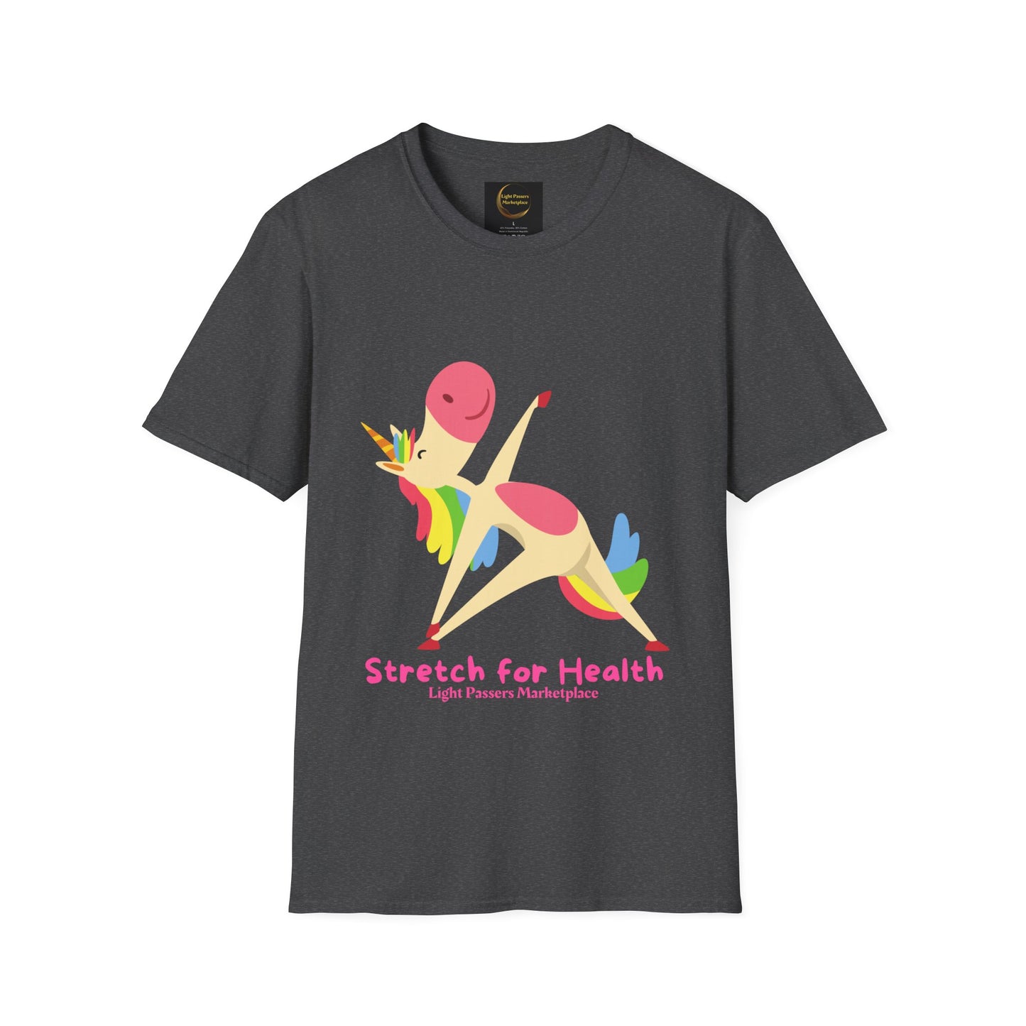 Light Passers Marketplace Unicorn Yoga Unisex Soft T-Shirt Fitness, Mental Health