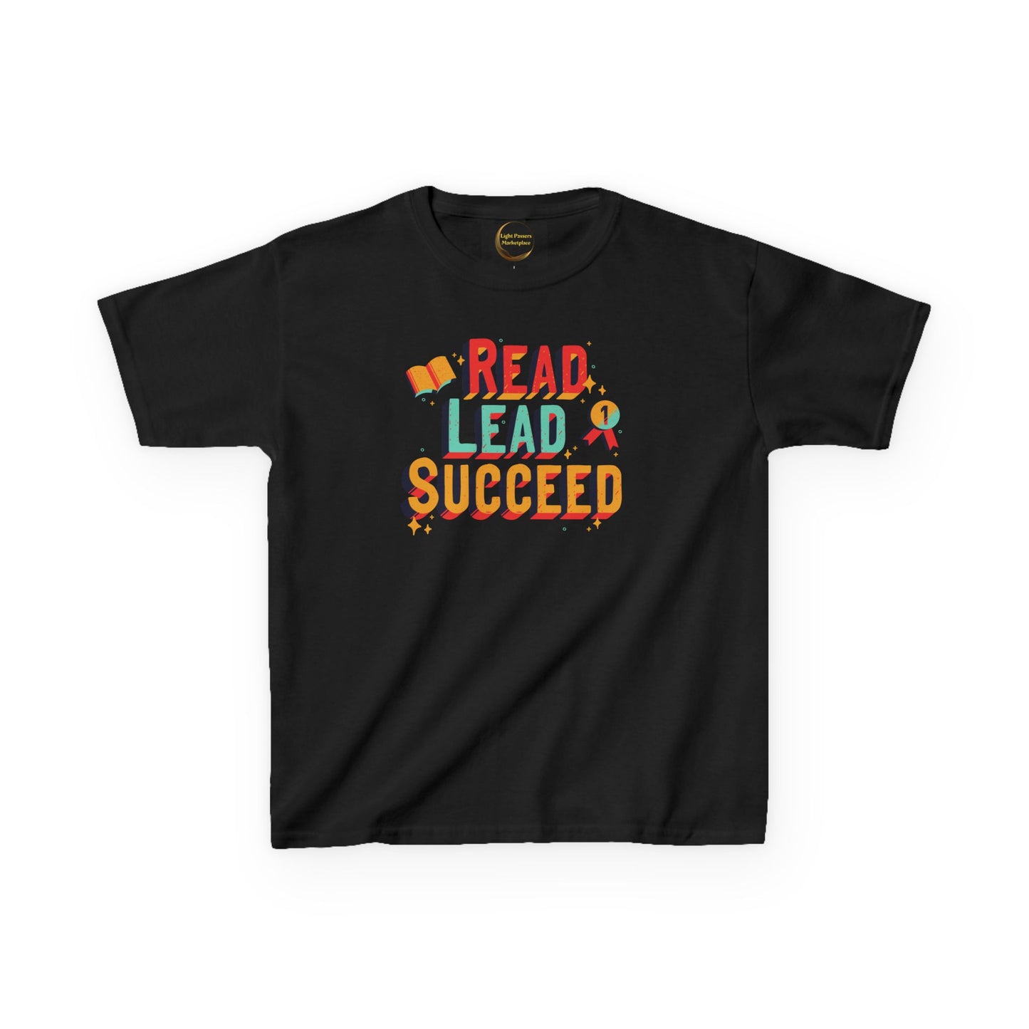 Read Lead Succeed Kids T-Shirt — Motivational Back-to-School Tee