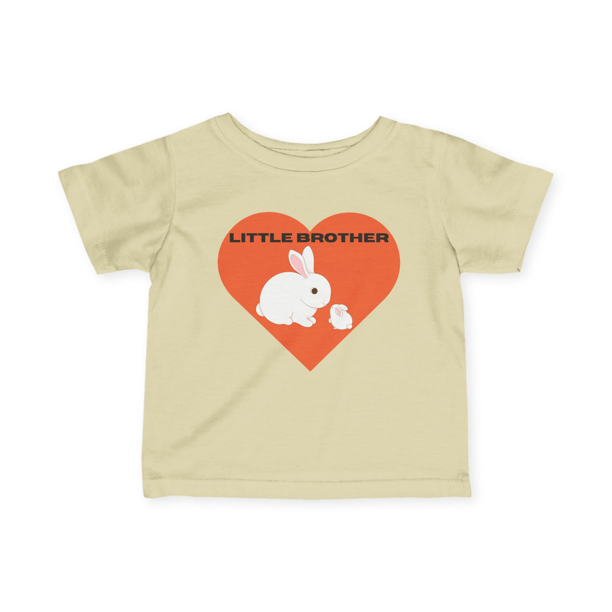 Baby Tee — "Little Brother" Heart Bunny Baby Shirt